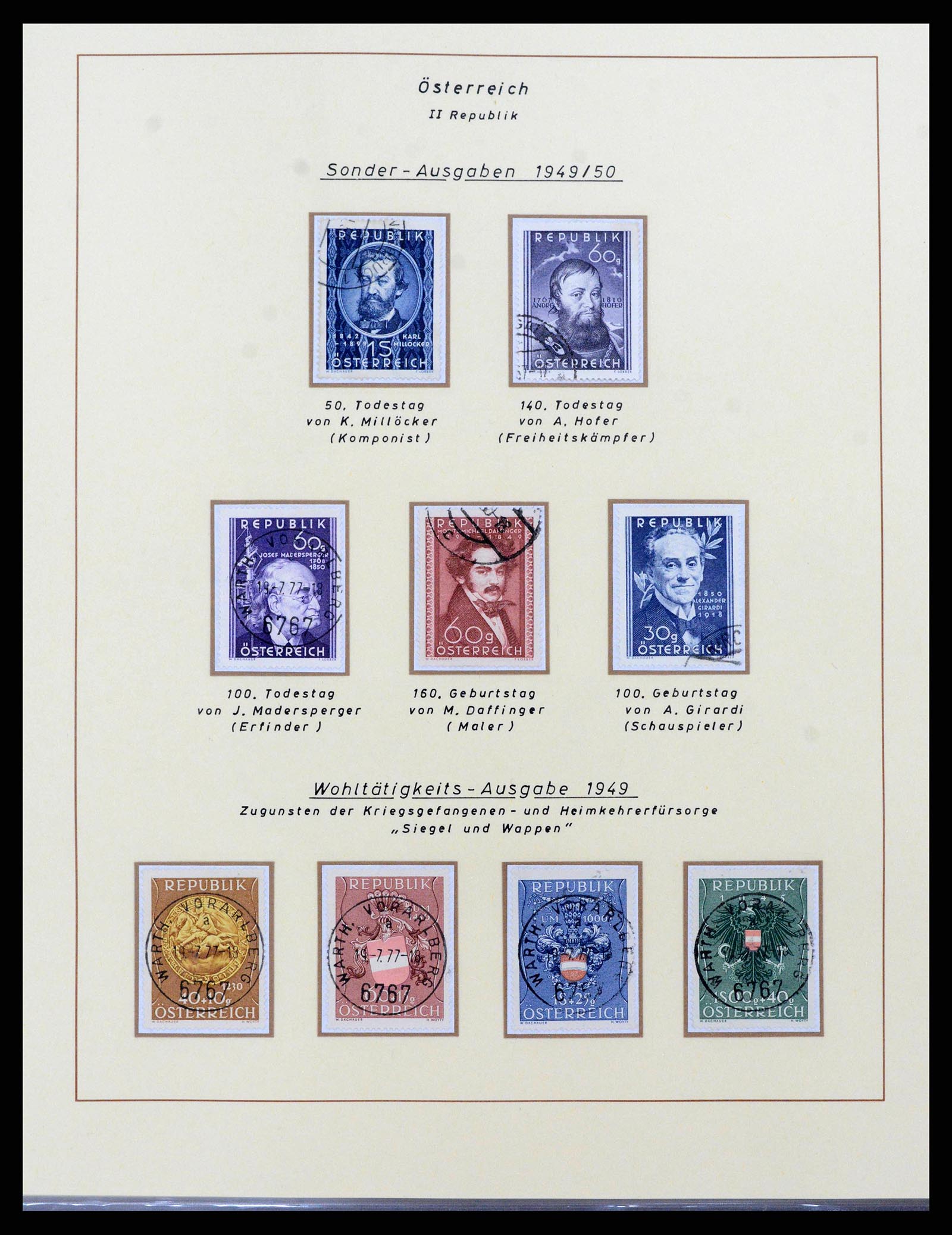 38223 0011 - Postzegelverzameling 38223 Oostenrijk 1945-1957.