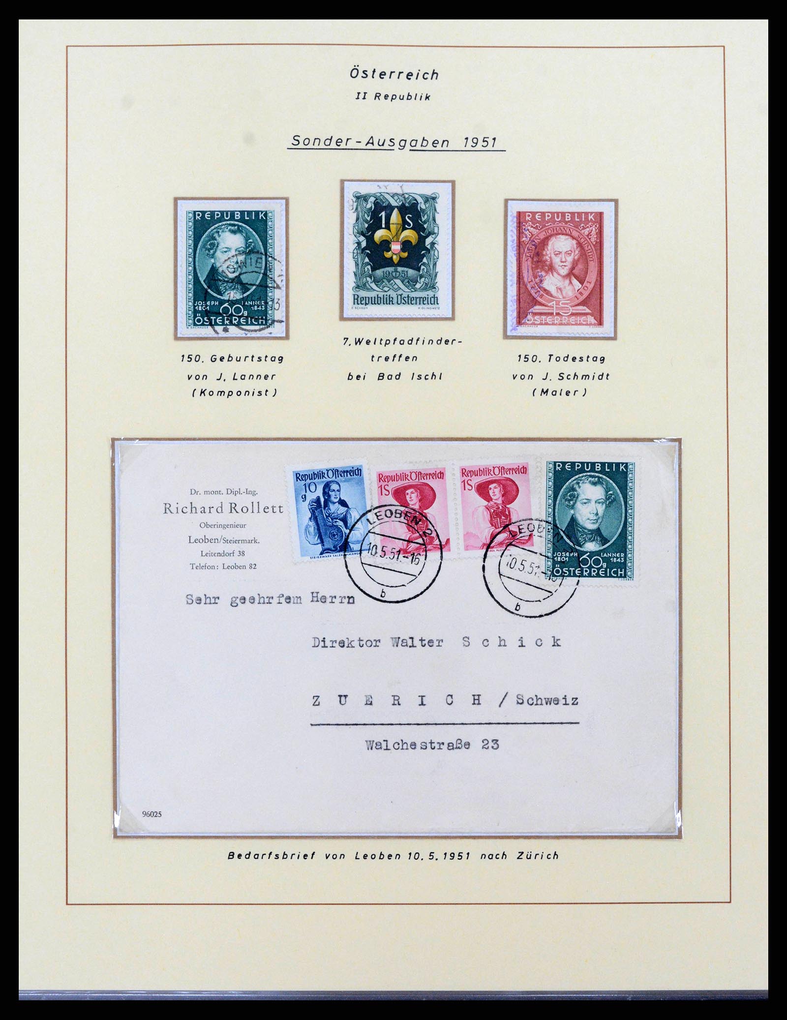 38223 0014 - Postzegelverzameling 38223 Oostenrijk 1945-1957.
