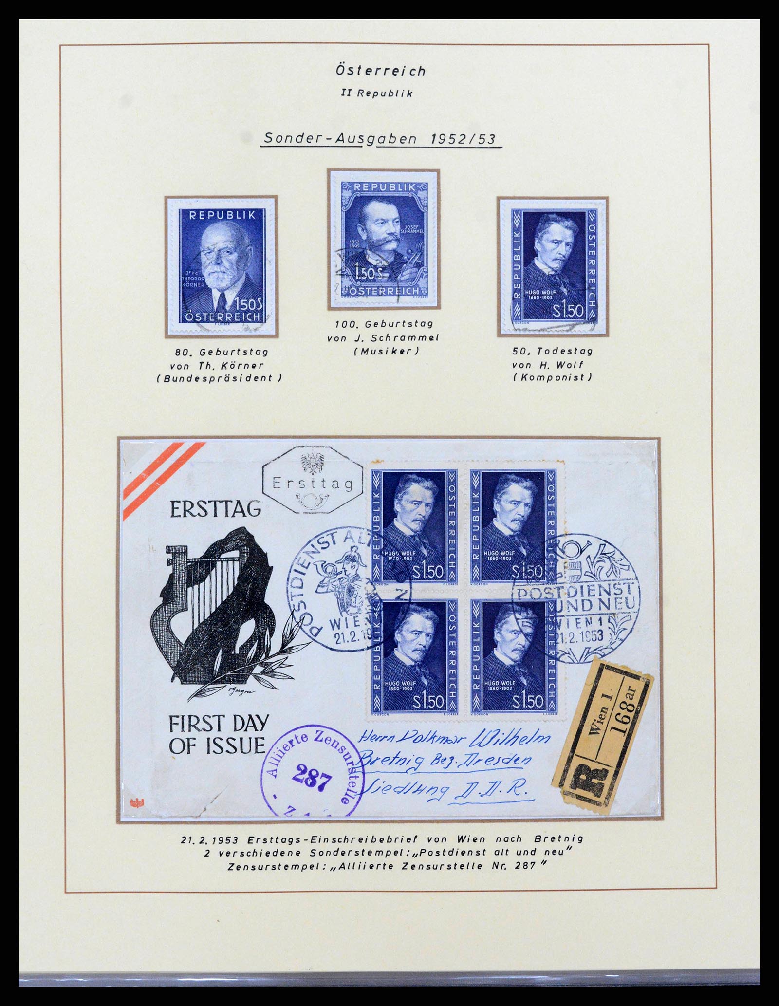 38223 0017 - Postzegelverzameling 38223 Oostenrijk 1945-1957.