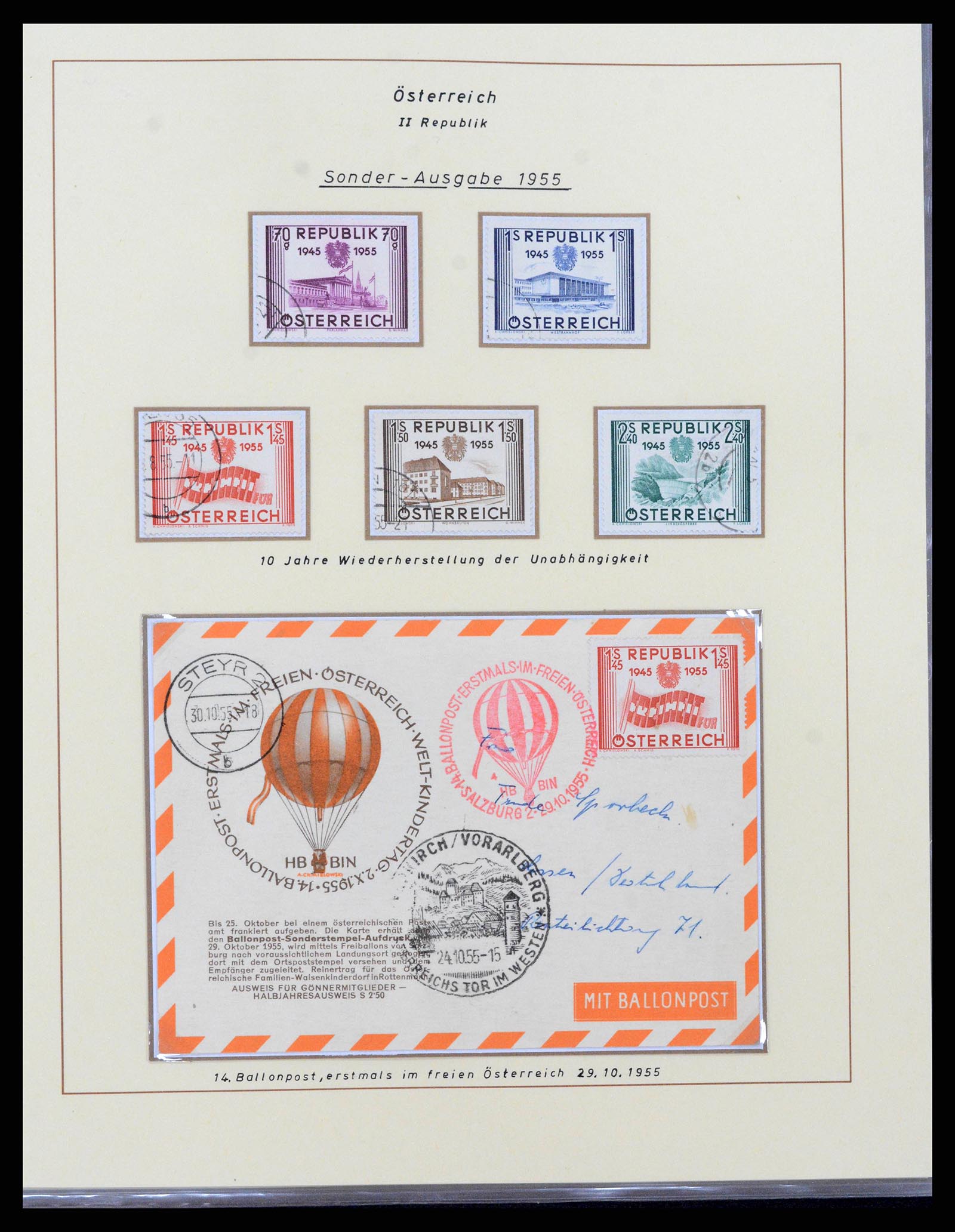 38223 0025 - Postzegelverzameling 38223 Oostenrijk 1945-1957.