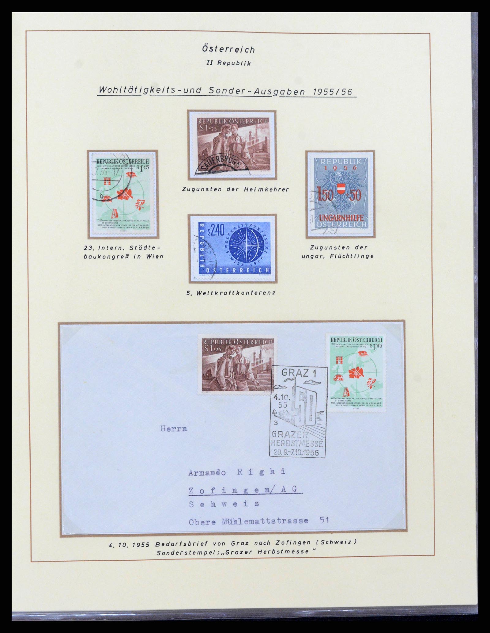 38223 0026 - Stamp collection 38223 Austria 1945-1957.
