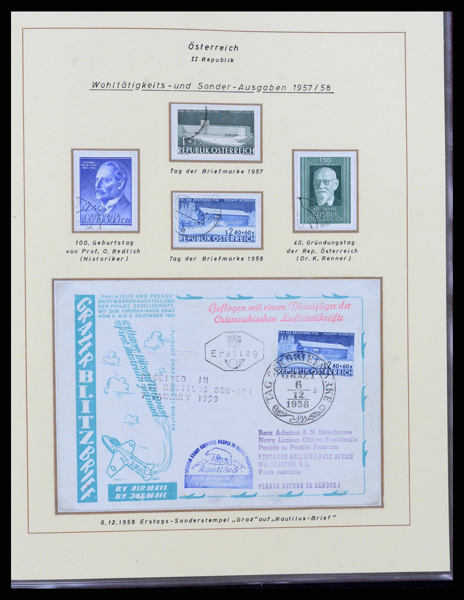 38223 0028 - Postzegelverzameling 38223 Oostenrijk 1945-1957.