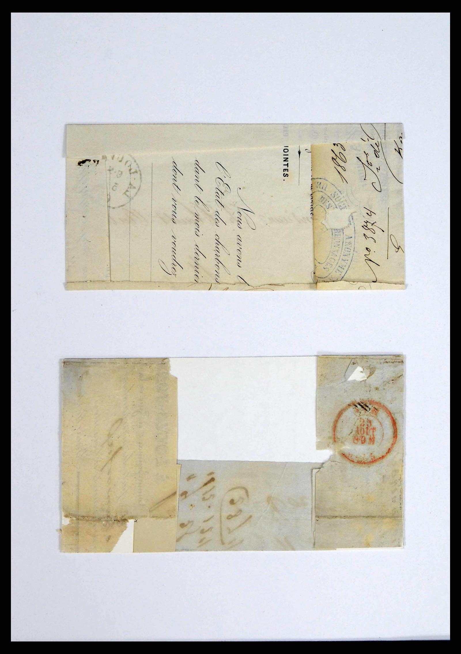 38228 0004 - Postzegelverzameling 38228 België brieven 1855-1864.
