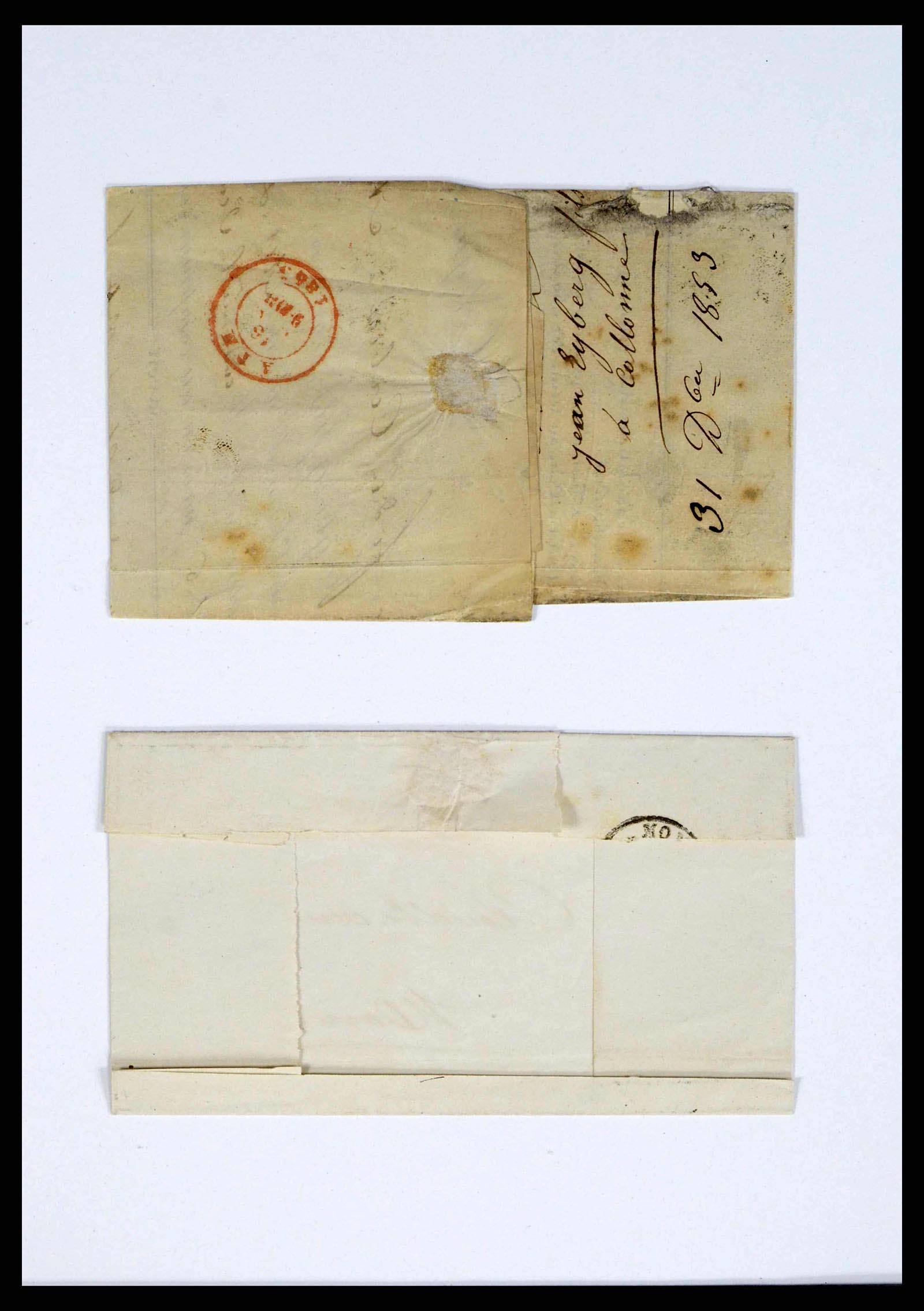 38228 0006 - Postzegelverzameling 38228 België brieven 1855-1864.