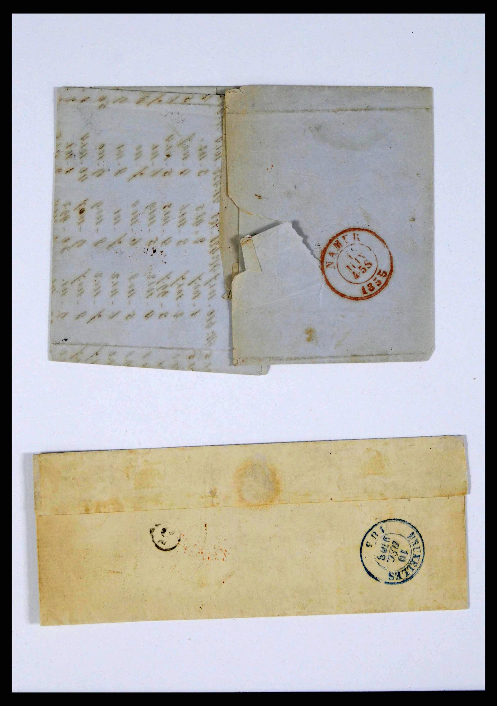 38228 0010 - Postzegelverzameling 38228 België brieven 1855-1864.