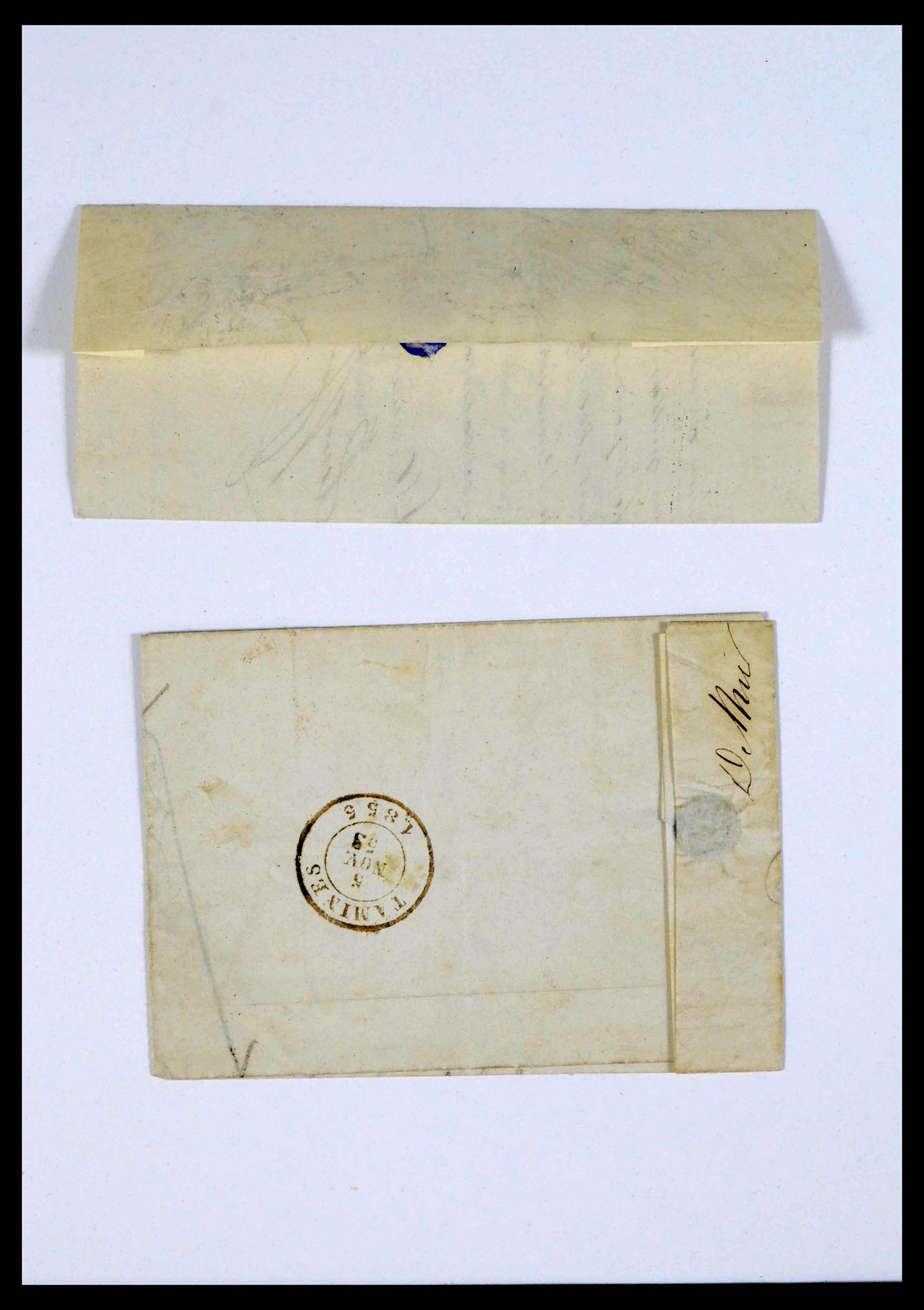 38228 0012 - Postzegelverzameling 38228 België brieven 1855-1864.