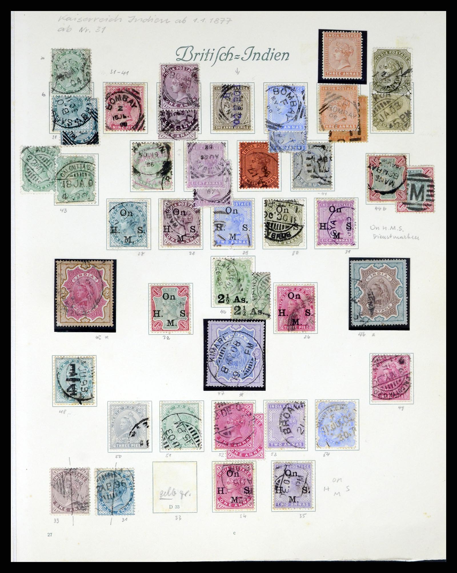 38229 0002 - Postzegelverzameling 38229 India 1854-1947.