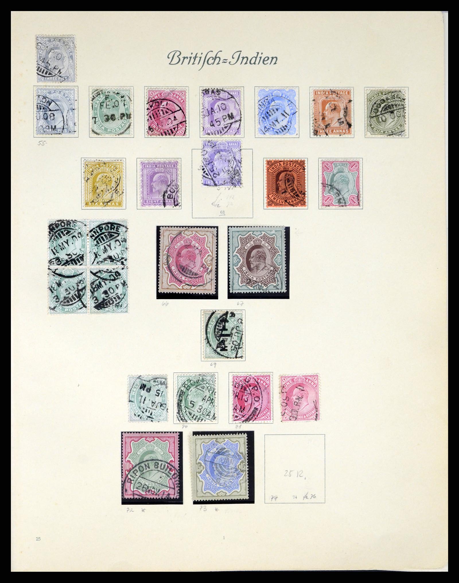 38229 0003 - Postzegelverzameling 38229 India 1854-1947.
