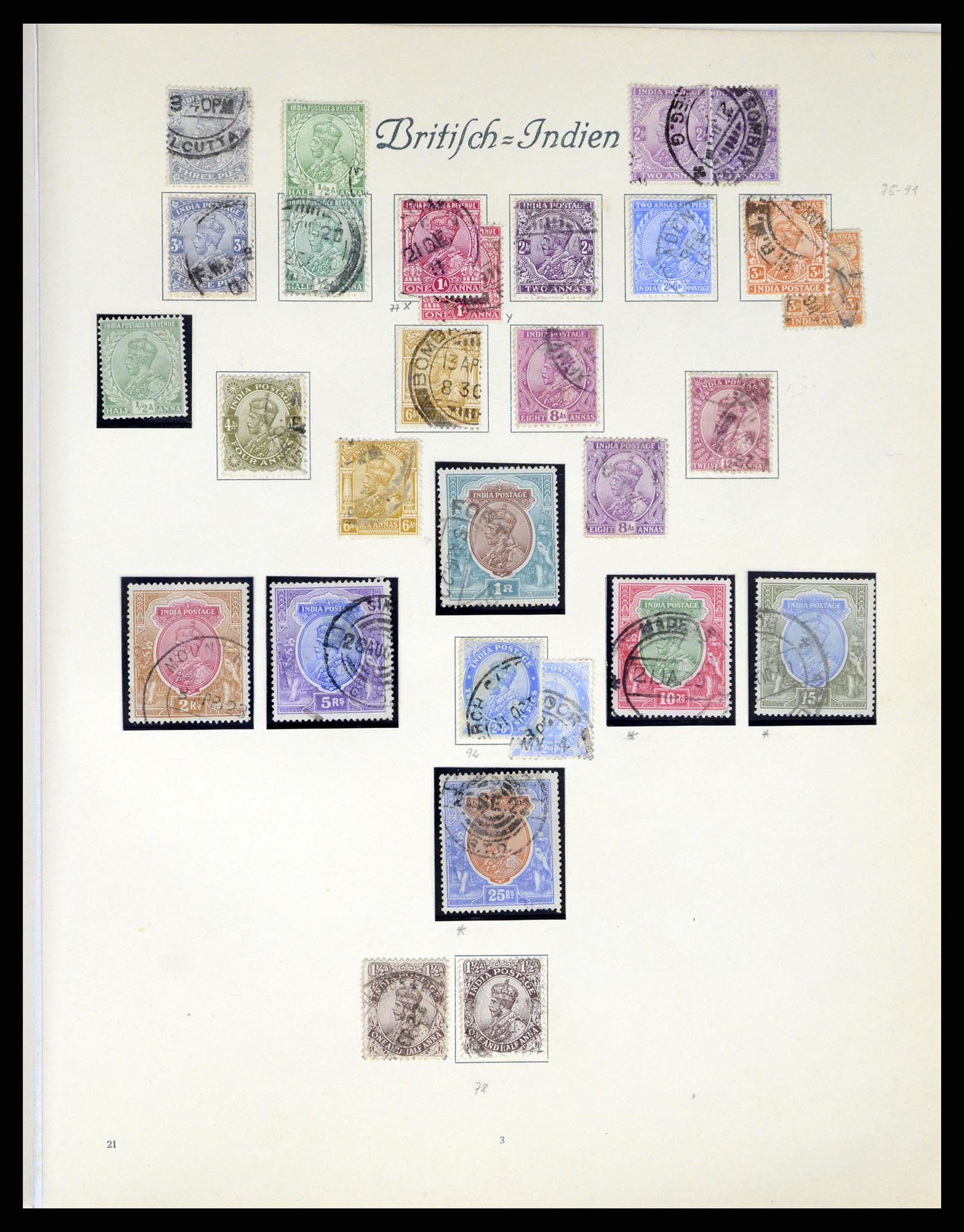 38229 0004 - Postzegelverzameling 38229 India 1854-1947.
