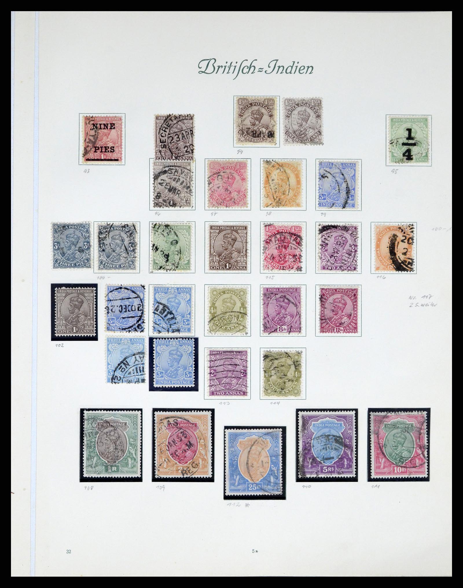 38229 0005 - Postzegelverzameling 38229 India 1854-1947.