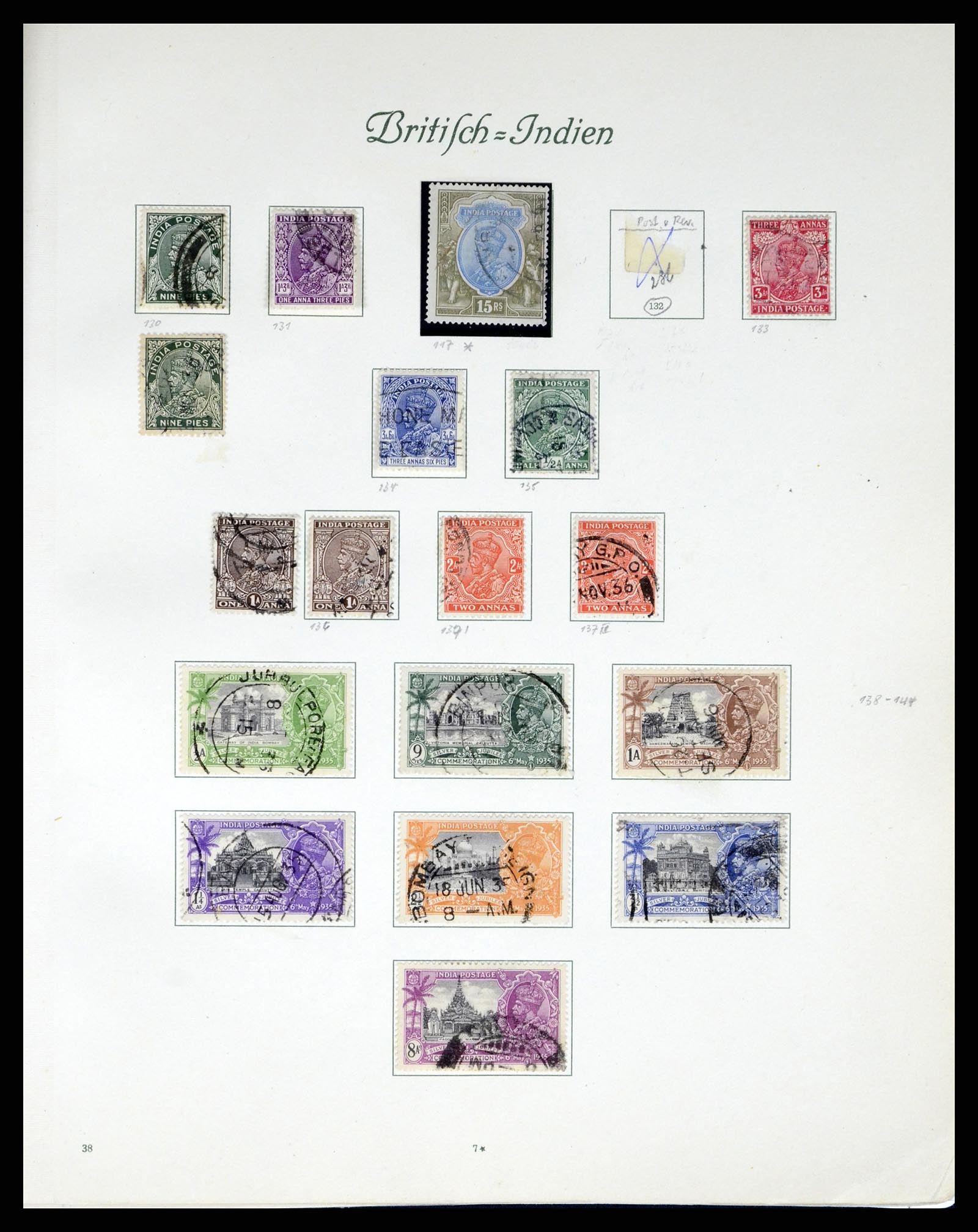 38229 0007 - Postzegelverzameling 38229 India 1854-1947.