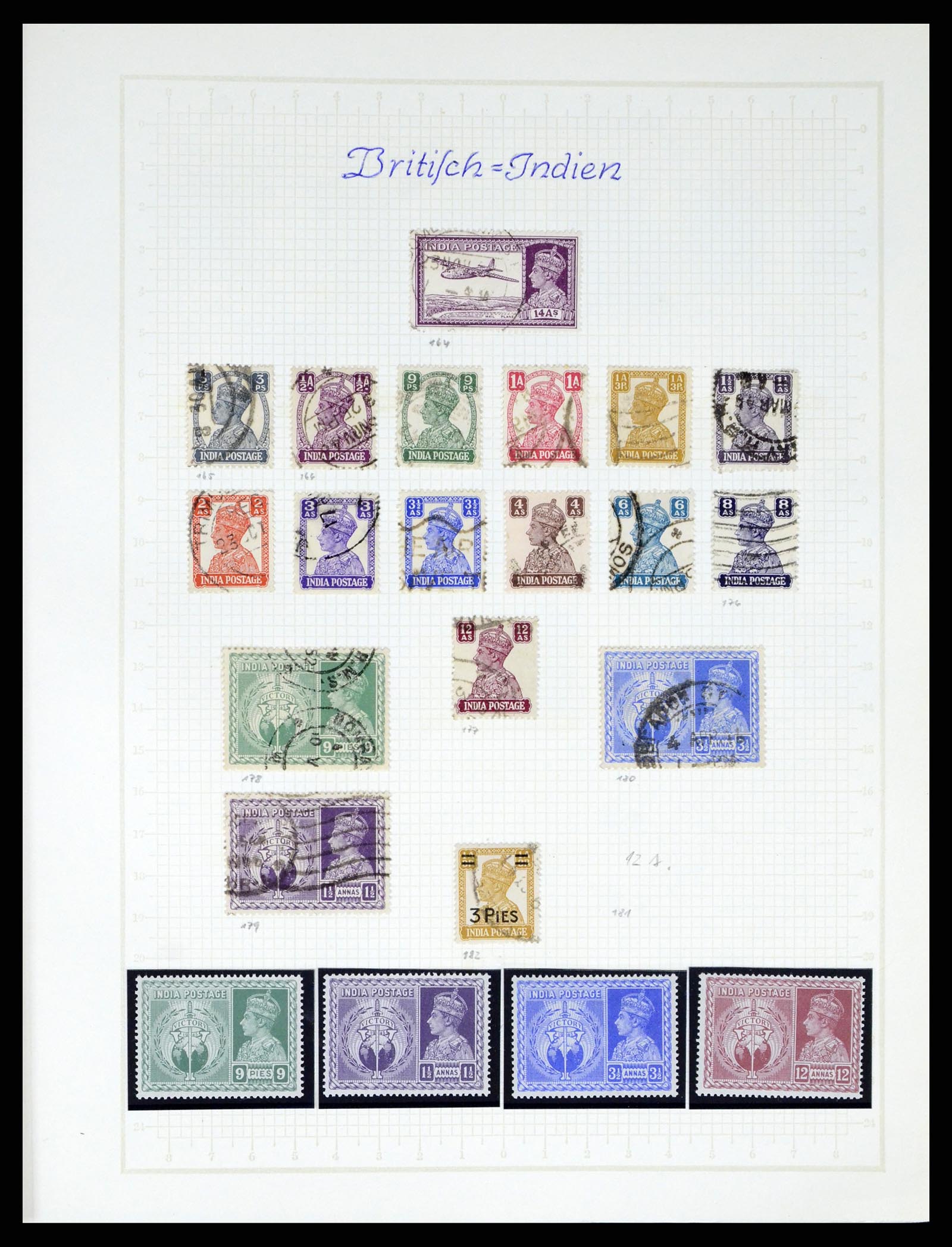 38229 0009 - Postzegelverzameling 38229 India 1854-1947.