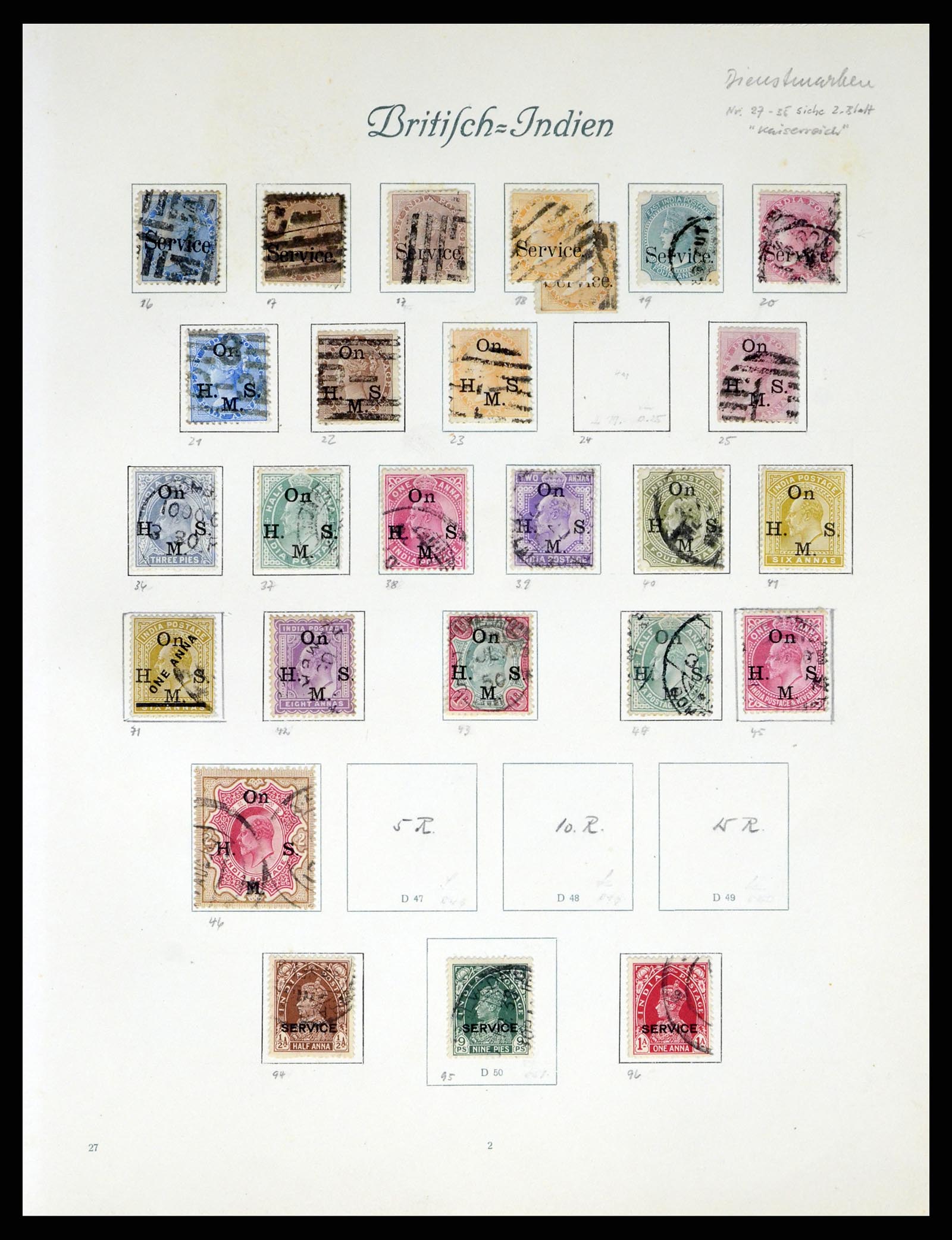 38229 0010 - Postzegelverzameling 38229 India 1854-1947.