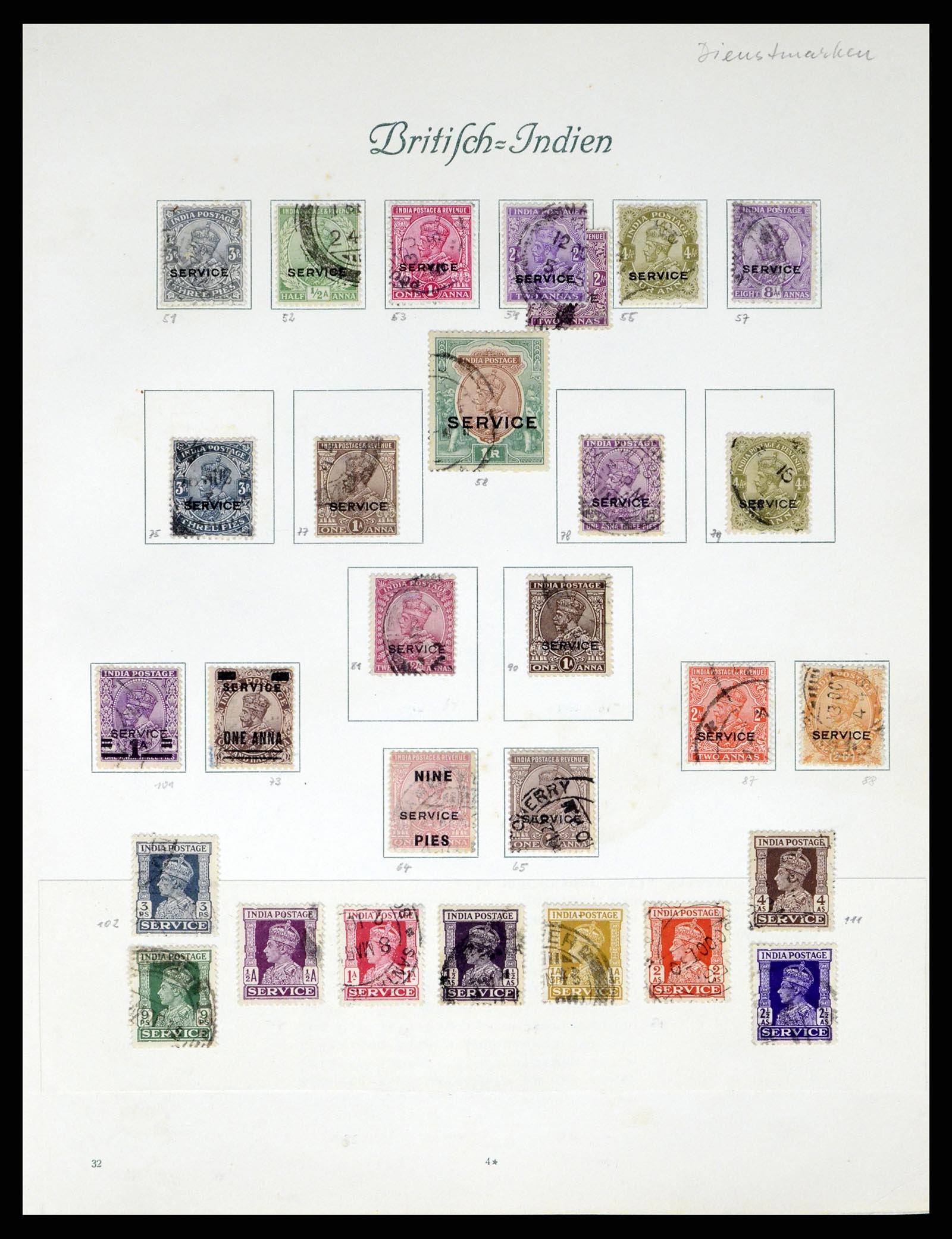 38229 0011 - Postzegelverzameling 38229 India 1854-1947.