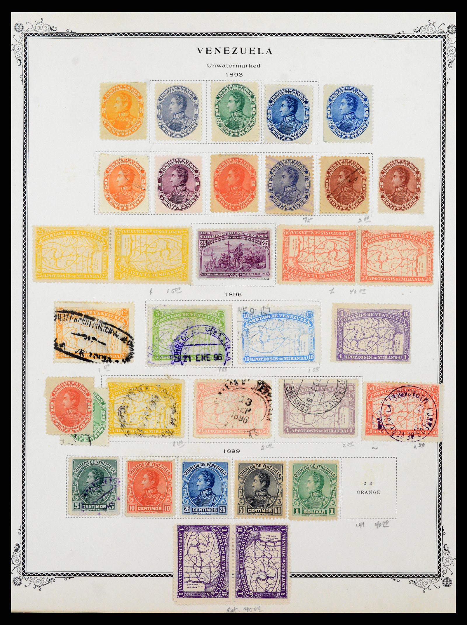 38232 0002 - Postzegelverzameling 38232 Venezuela 1859-1955.