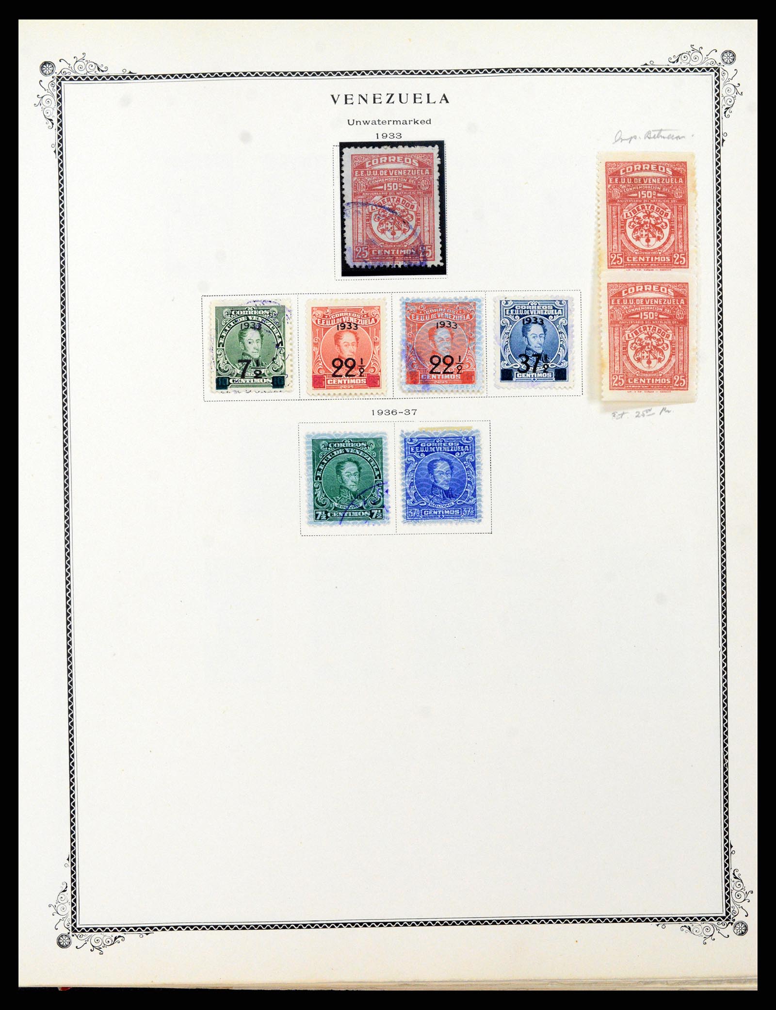 38232 0011 - Postzegelverzameling 38232 Venezuela 1859-1955.