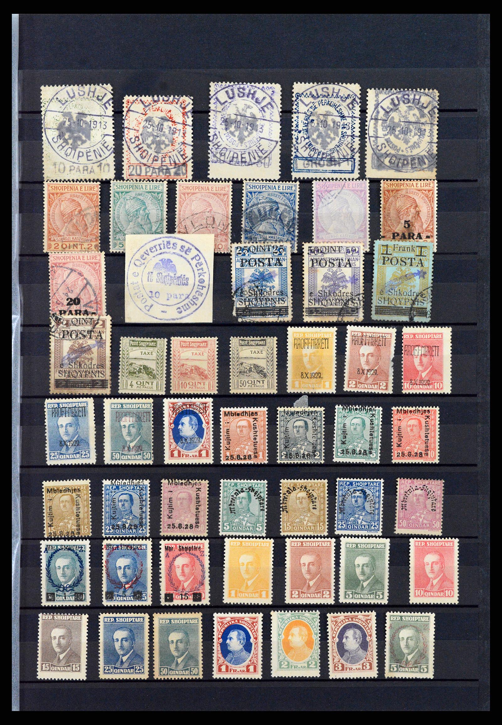 38234 0001 - Stamp collection 38234 Albania 1913-1930. 38234 0001 - Stamp collection 38234 Albania 1913-1930.