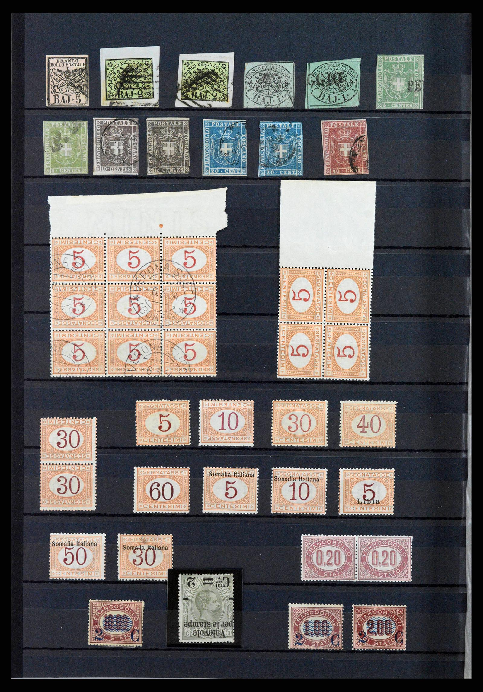 38236 0001 - Postzegelverzameling 38236 Italië en gebieden 1852-1945.