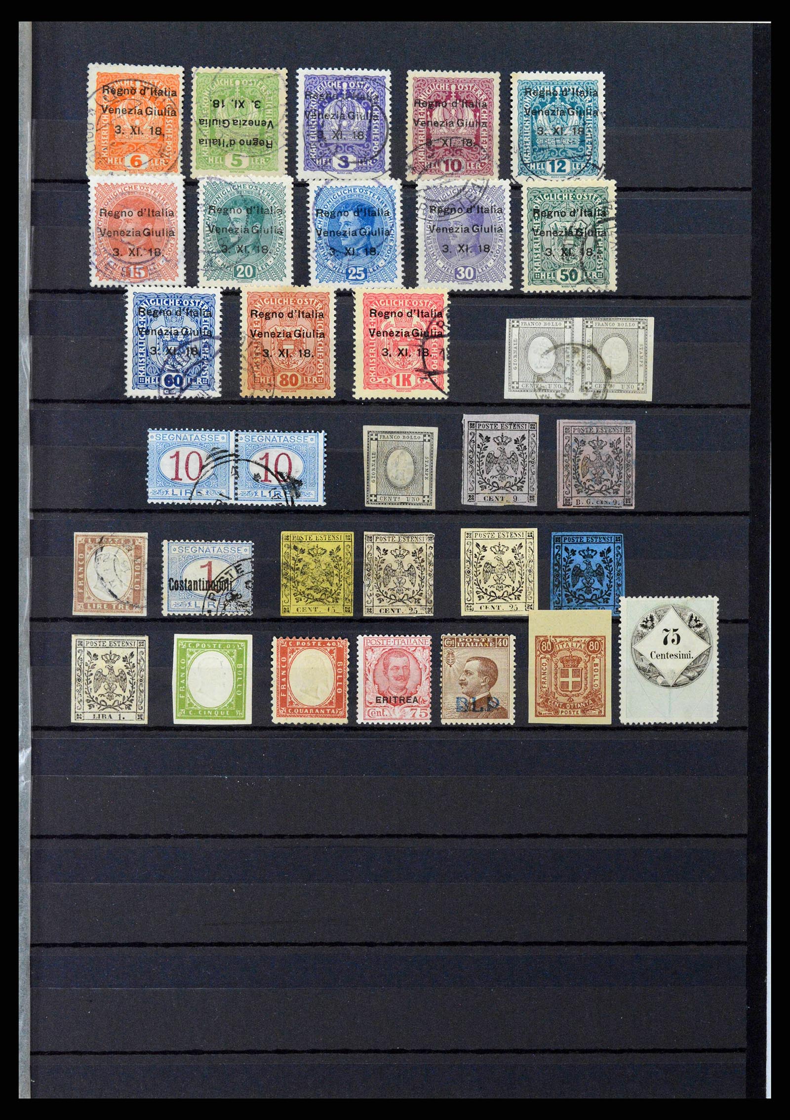38236 0003 - Postzegelverzameling 38236 Italië en gebieden 1852-1945.