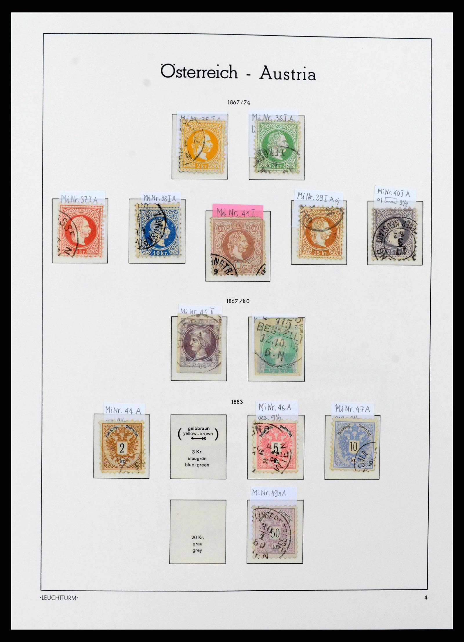 38237 0009 - Postzegelverzameling 38237 Oostenrijk 1850-1918.