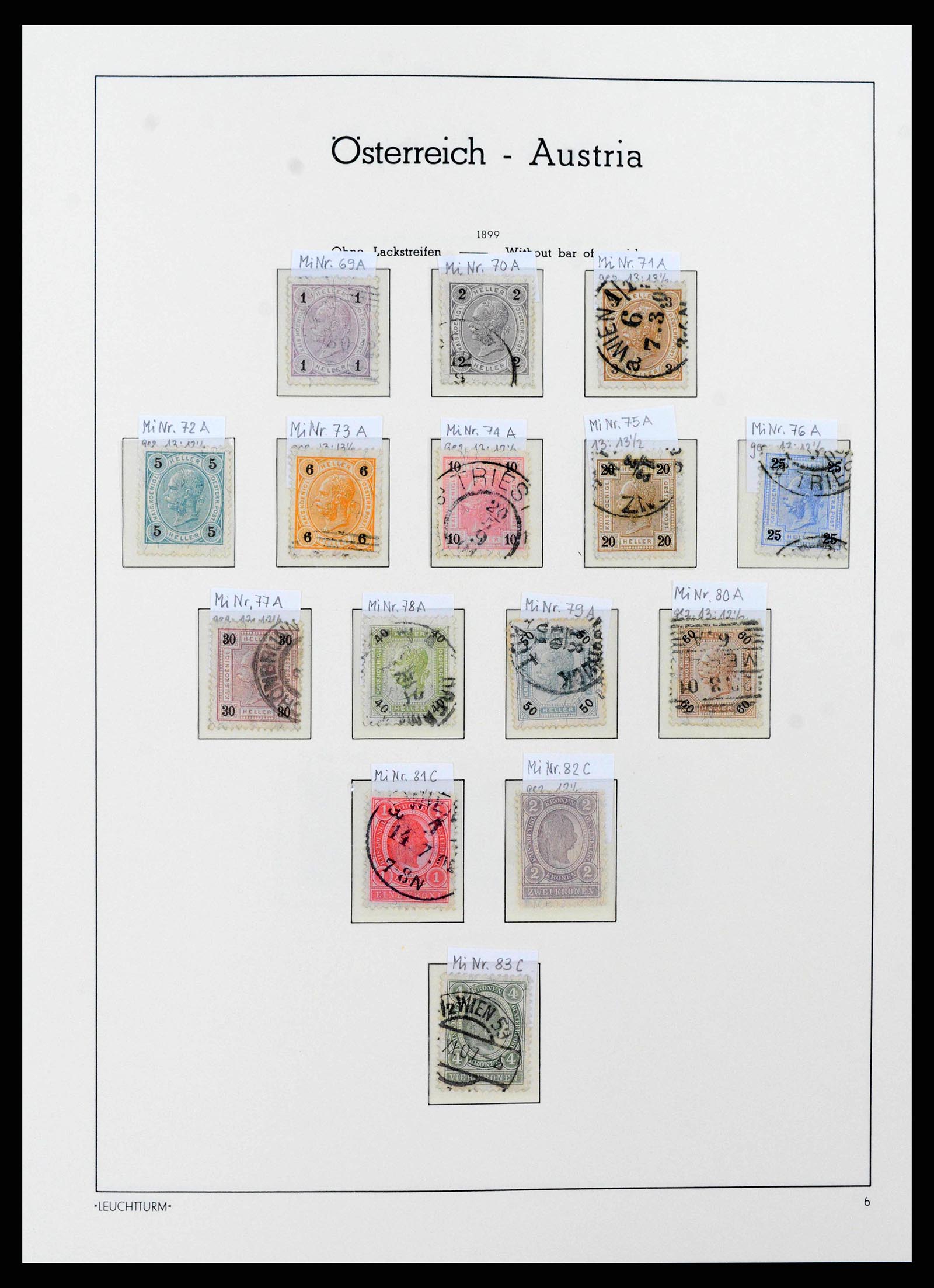 38237 0014 - Postzegelverzameling 38237 Oostenrijk 1850-1918.