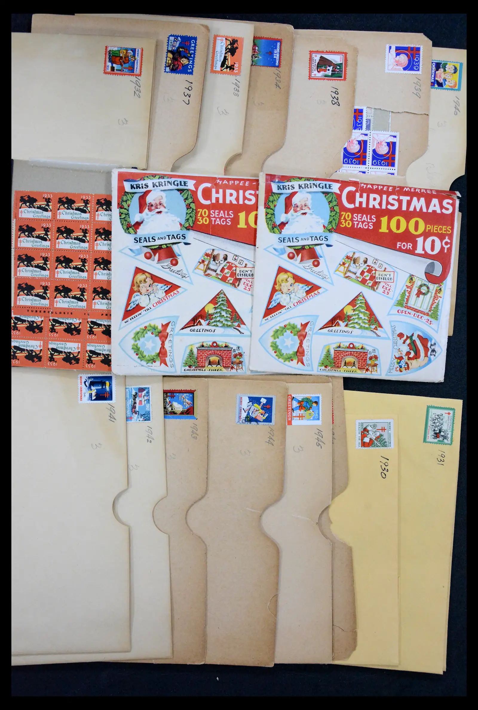 38238 0001 - Stamp collection 38238 USA Christmas seals from 1910.