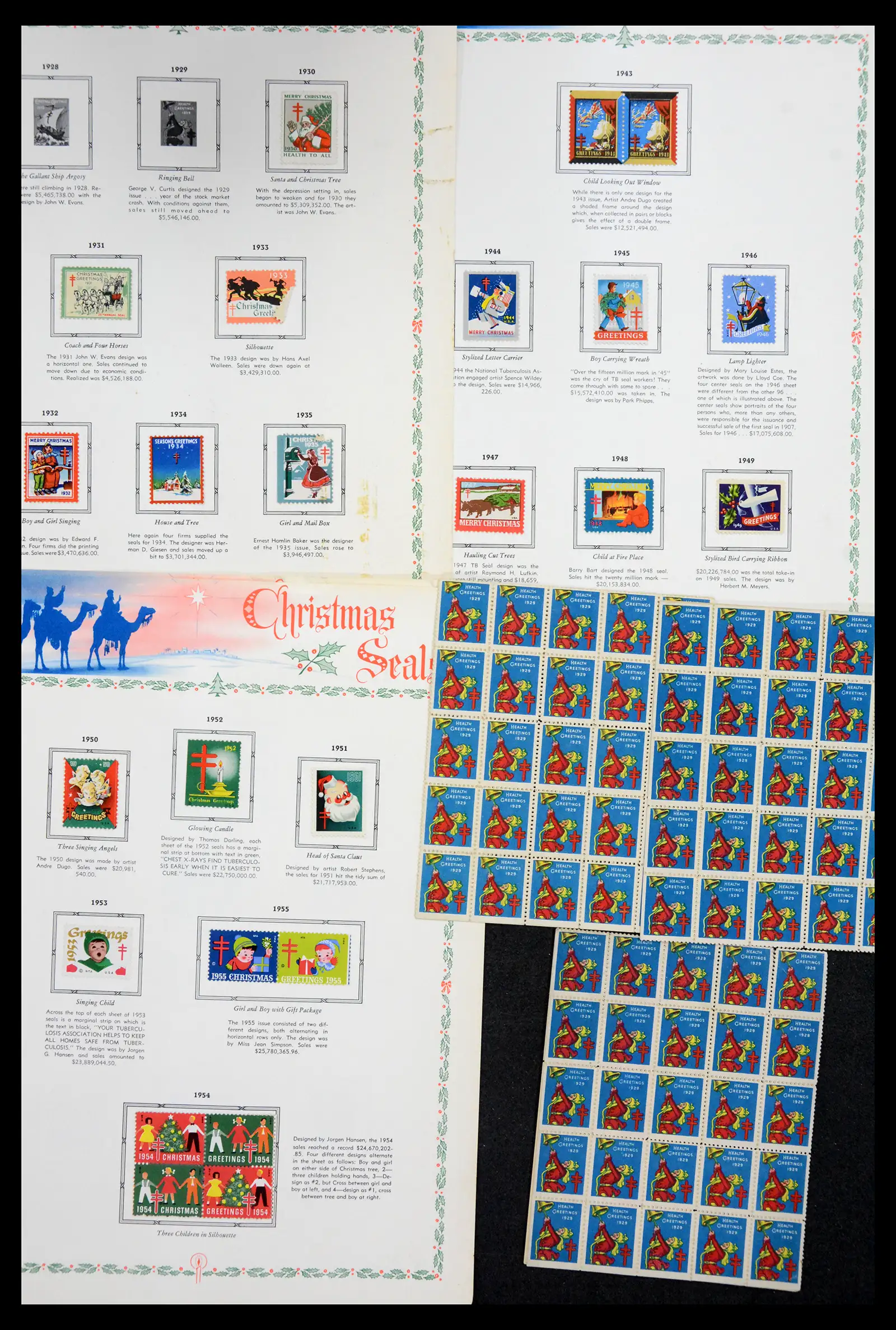 38238 0015 - Stamp collection 38238 USA Christmas seals from 1910.