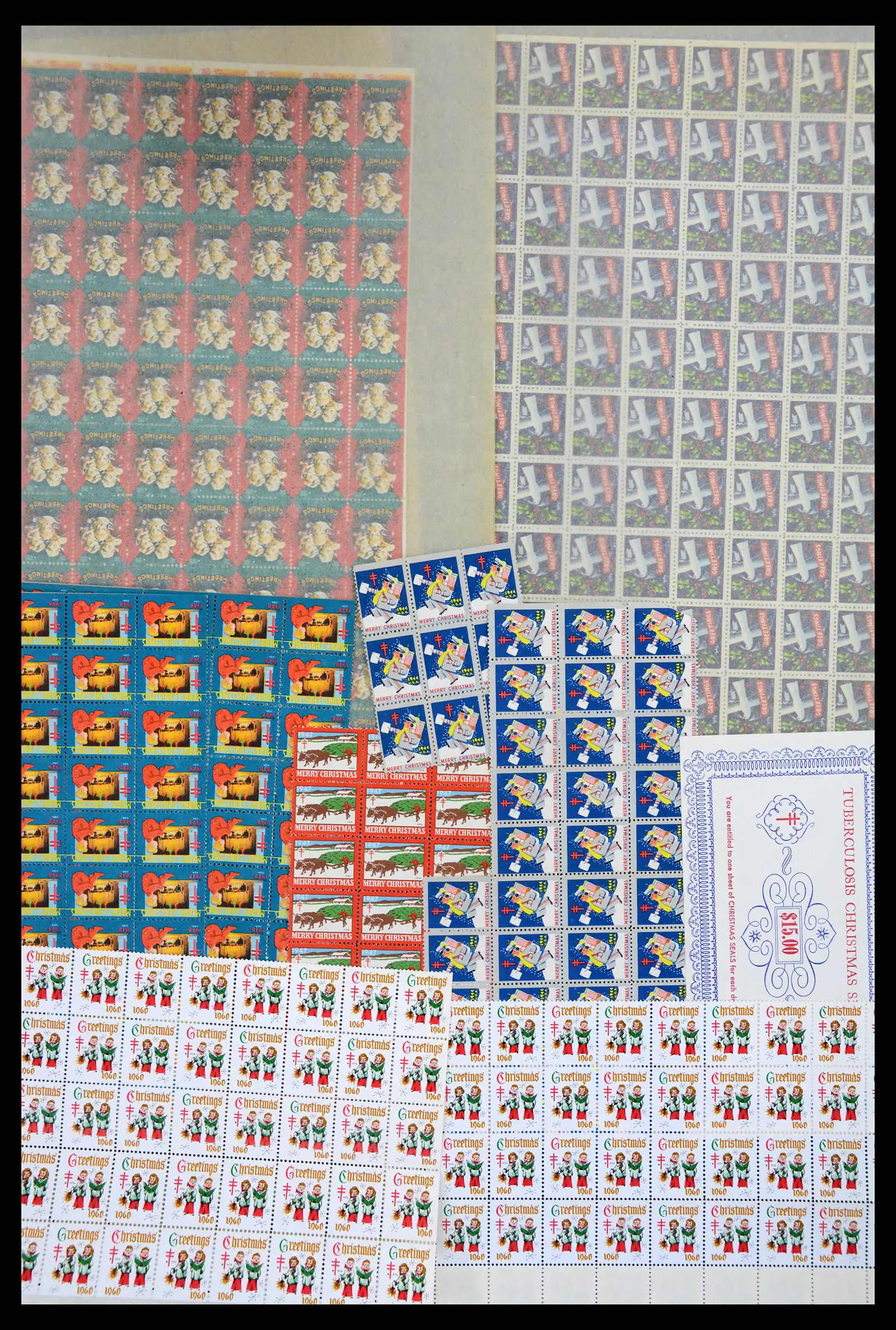 38238 0017 - Stamp collection 38238 USA Christmas seals from 1910.
