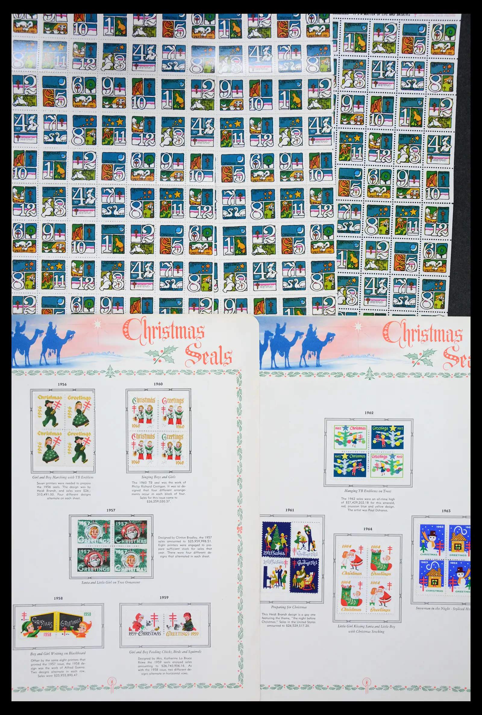 38238 0019 - Stamp collection 38238 USA Christmas seals from 1910.