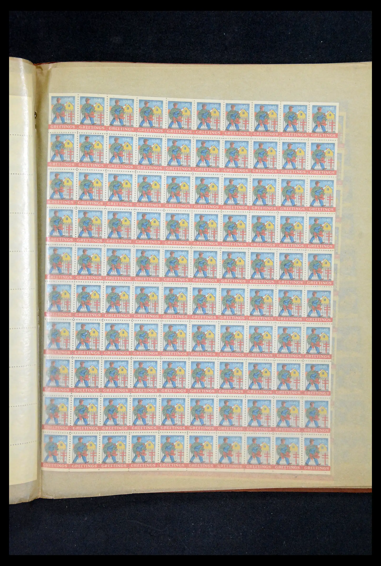 38238 0041 - Stamp collection 38238 USA Christmas seals from 1910.
