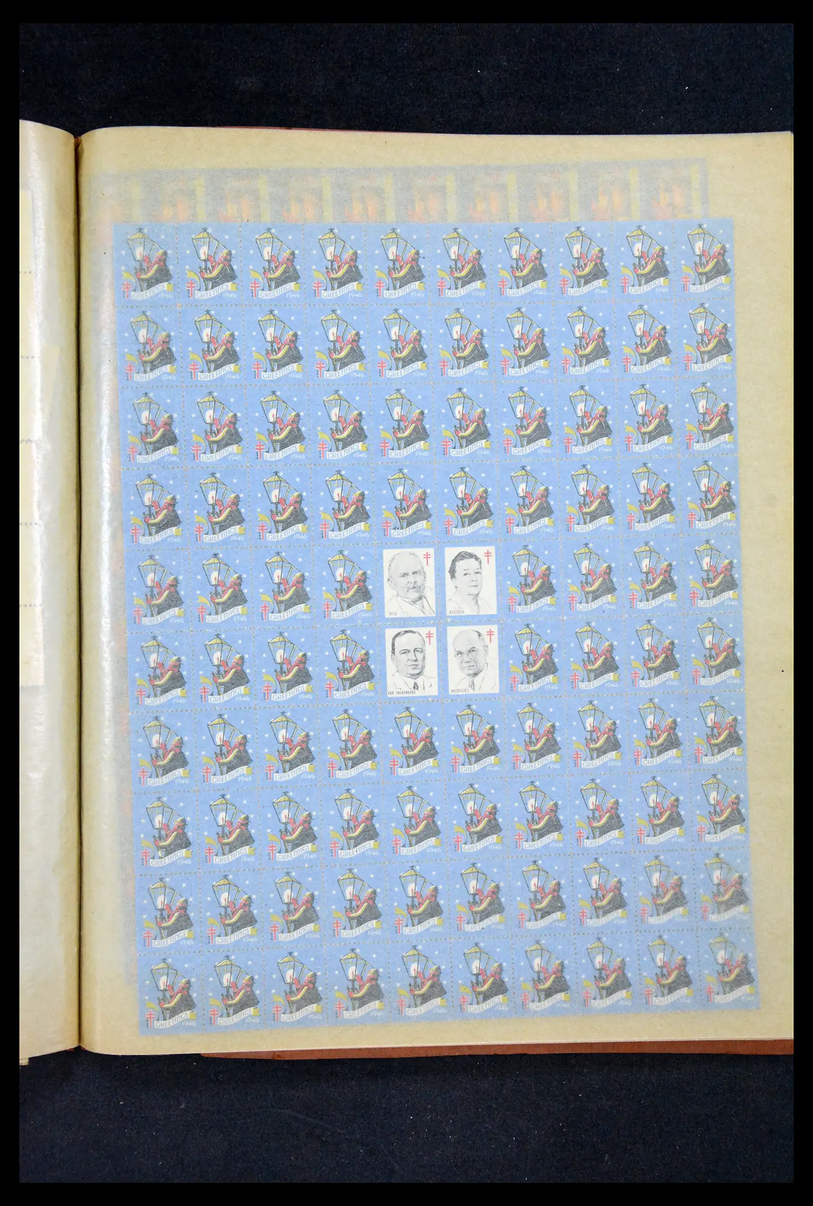 38238 0048 - Stamp collection 38238 USA Christmas seals from 1910.