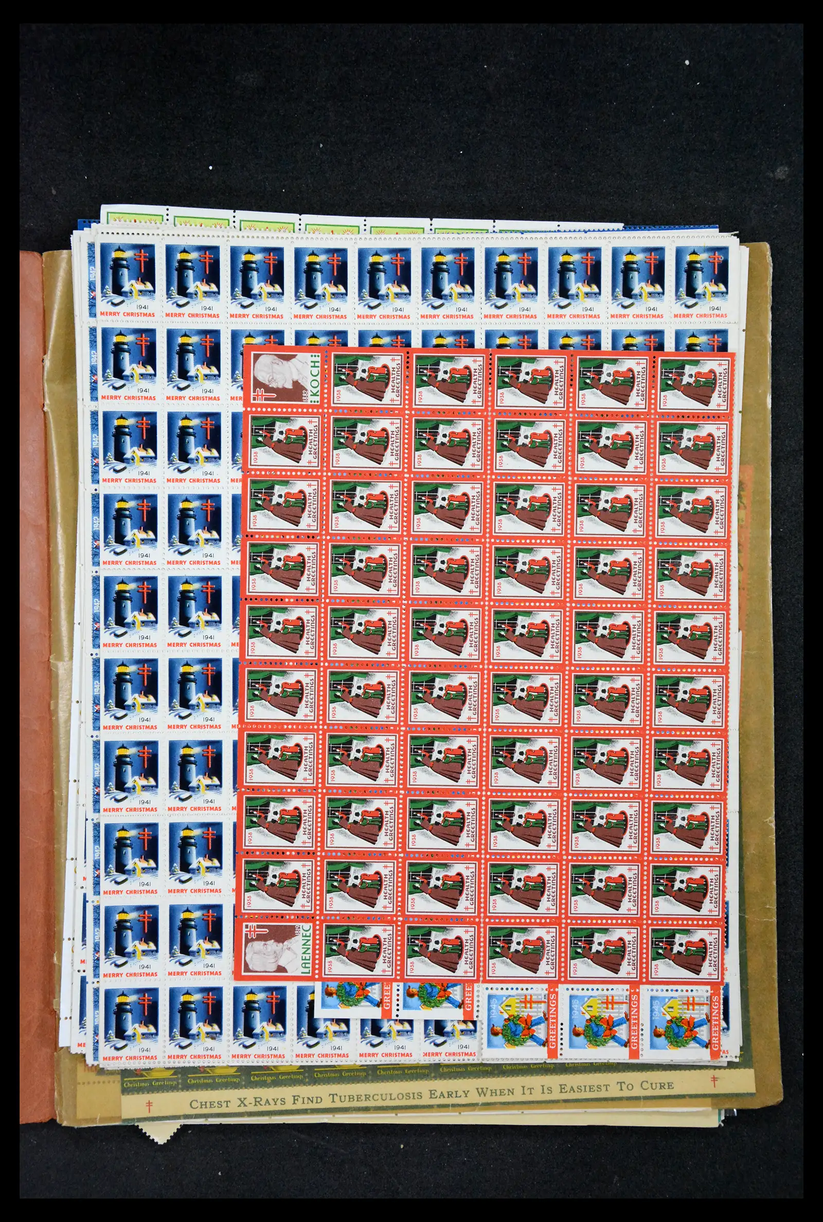 38238 0064 - Stamp collection 38238 USA Christmas seals from 1910.