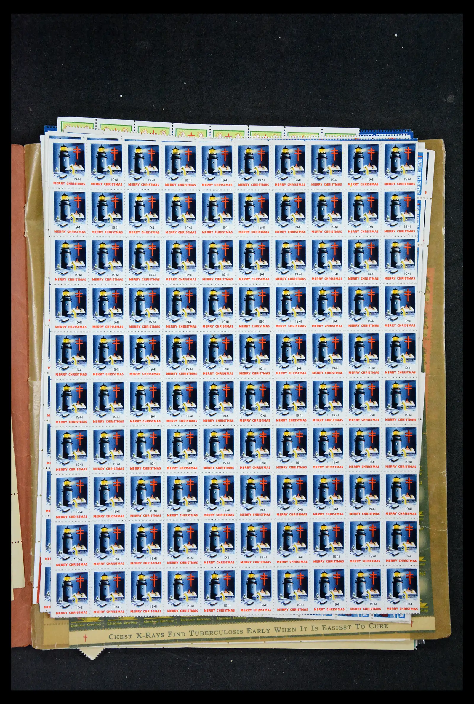 38238 0072 - Stamp collection 38238 USA Christmas seals from 1910.