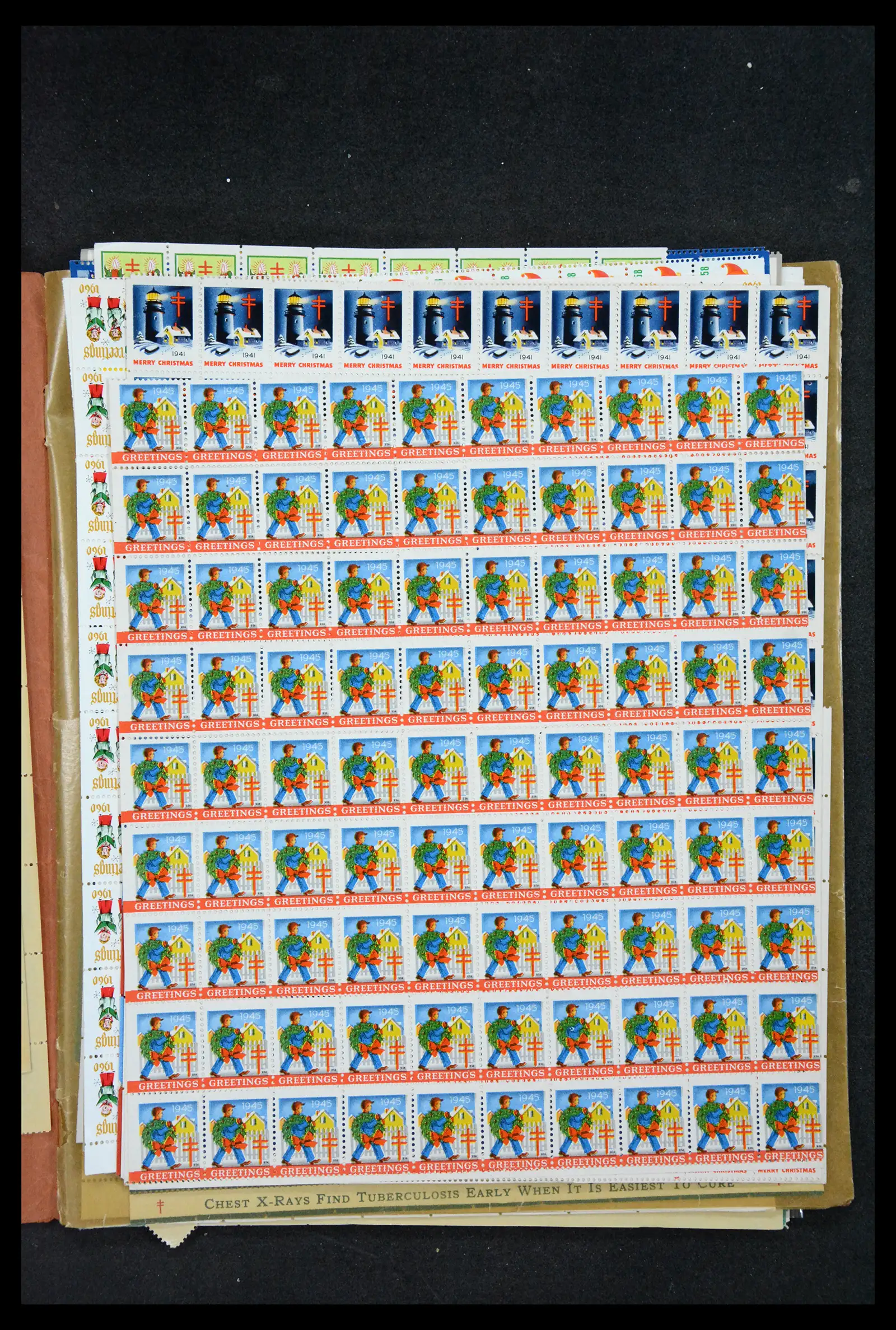 38238 0078 - Stamp collection 38238 USA Christmas seals from 1910.