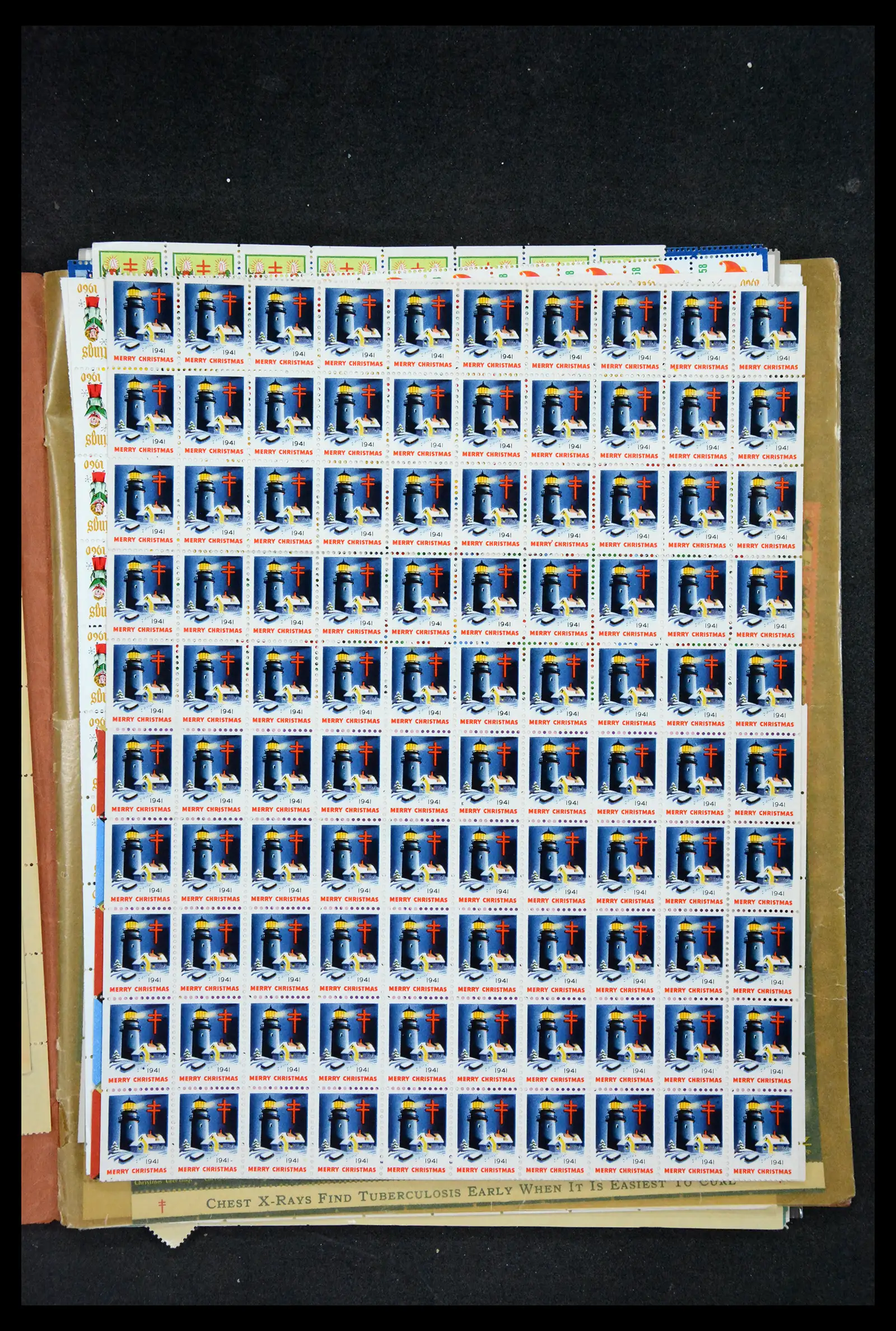38238 0080 - Stamp collection 38238 USA Christmas seals from 1910.