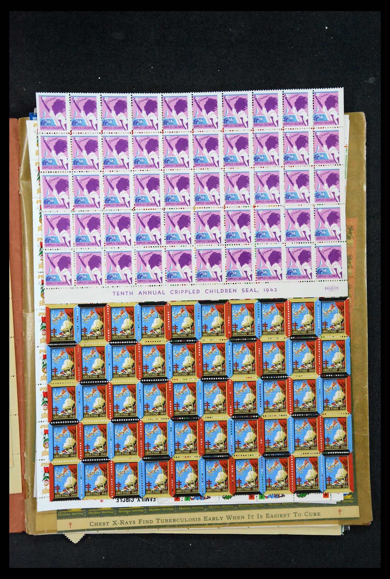 38238 0081 - Stamp collection 38238 USA Christmas seals from 1910.