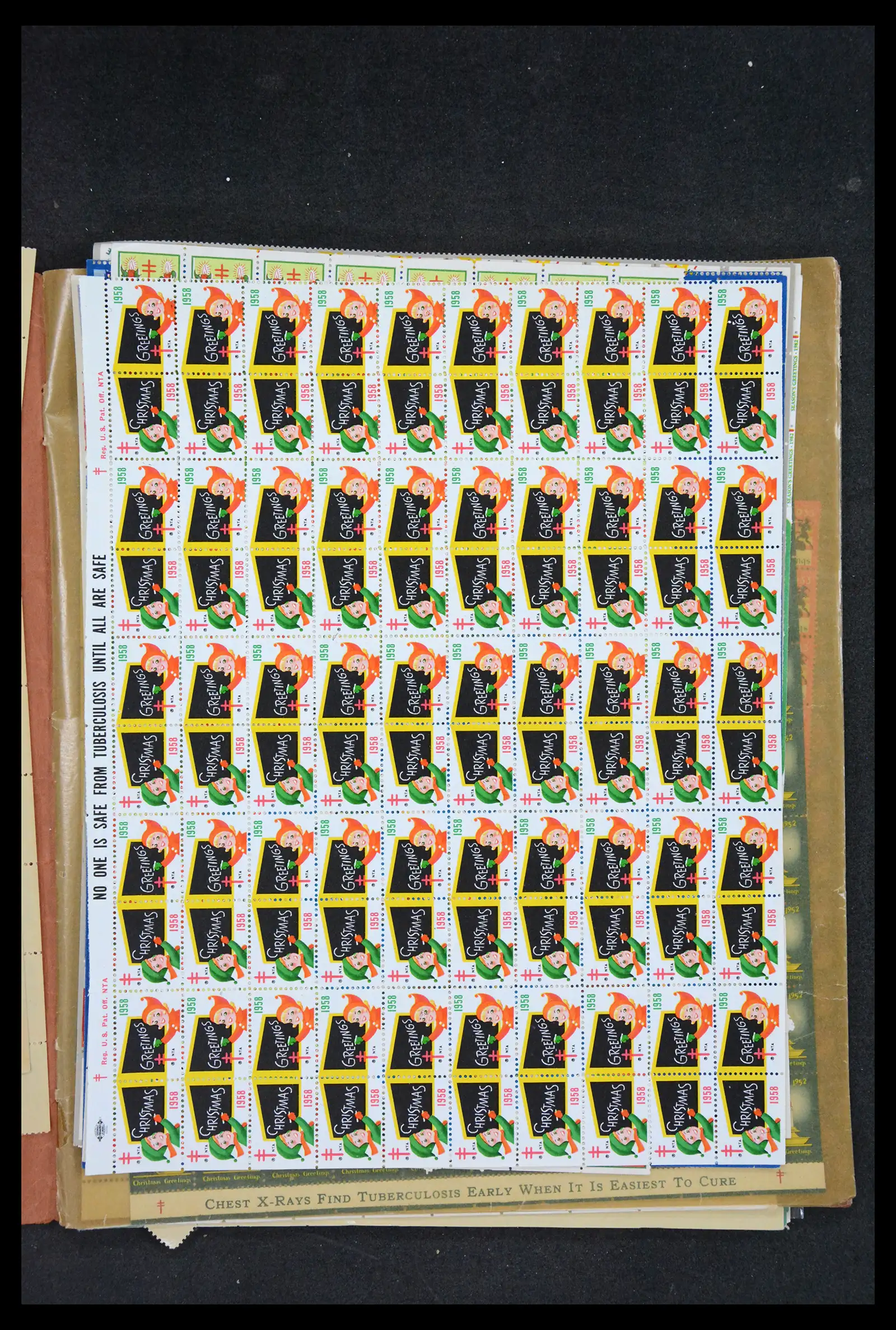 38238 0084 - Stamp collection 38238 USA Christmas seals from 1910.