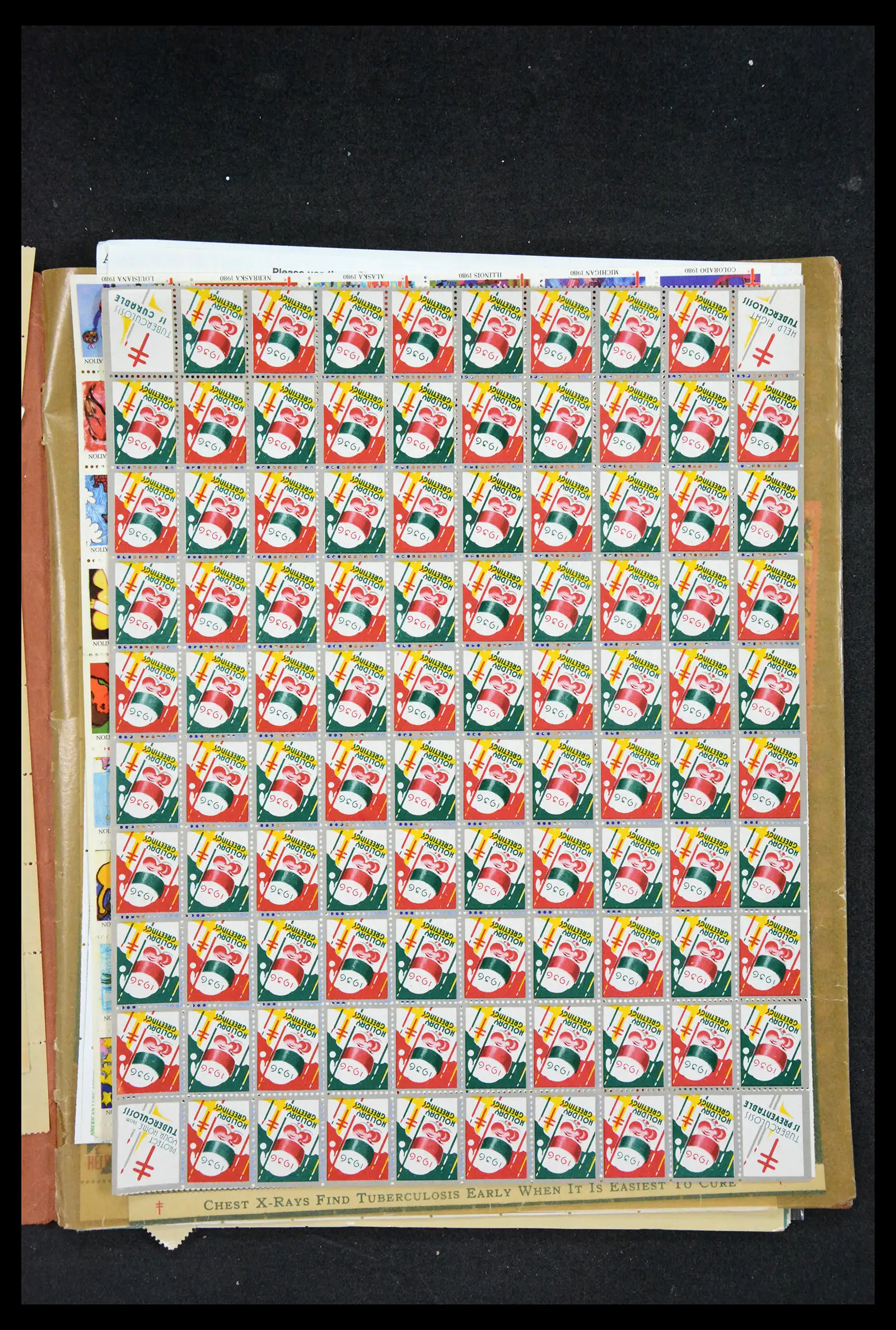38238 0090 - Stamp collection 38238 USA Christmas seals from 1910.