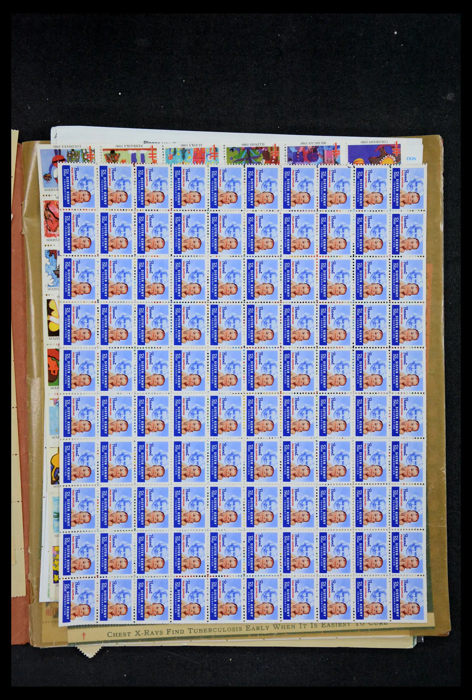 38238 0091 - Stamp collection 38238 USA Christmas seals from 1910.