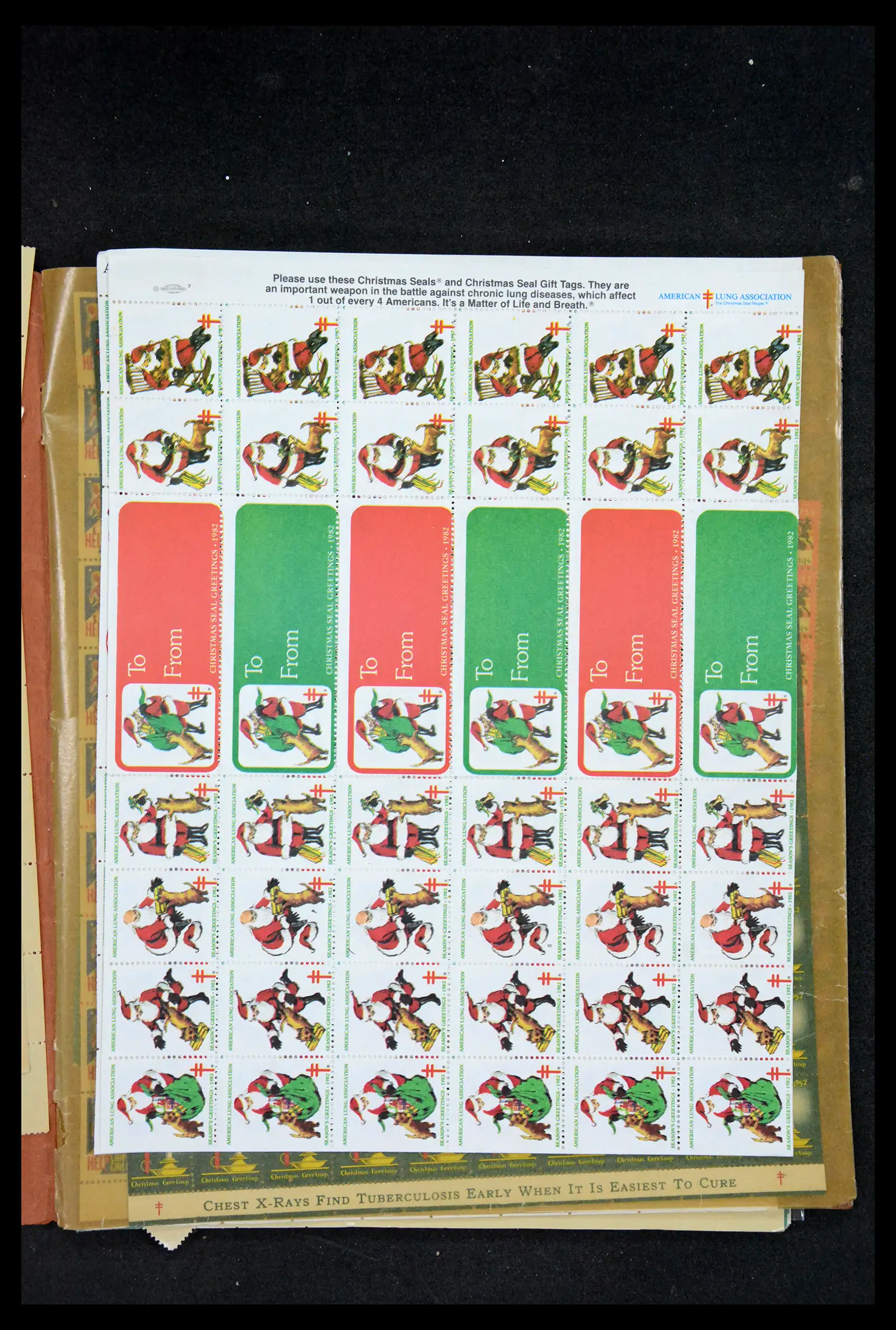 38238 0093 - Stamp collection 38238 USA Christmas seals from 1910.
