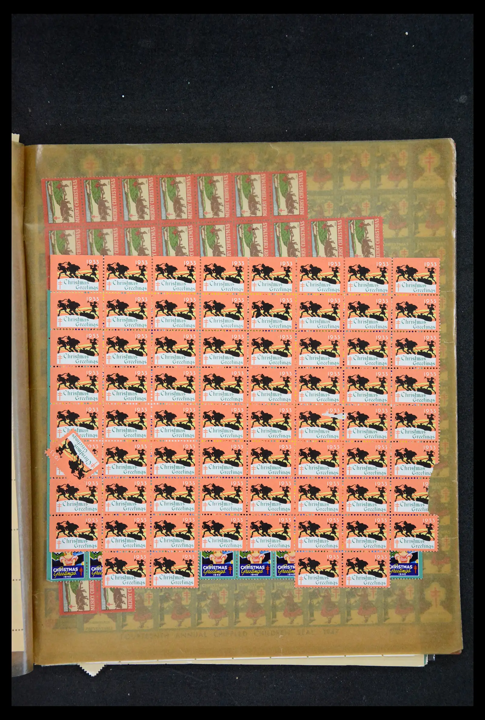 38238 0097 - Stamp collection 38238 USA Christmas seals from 1910.