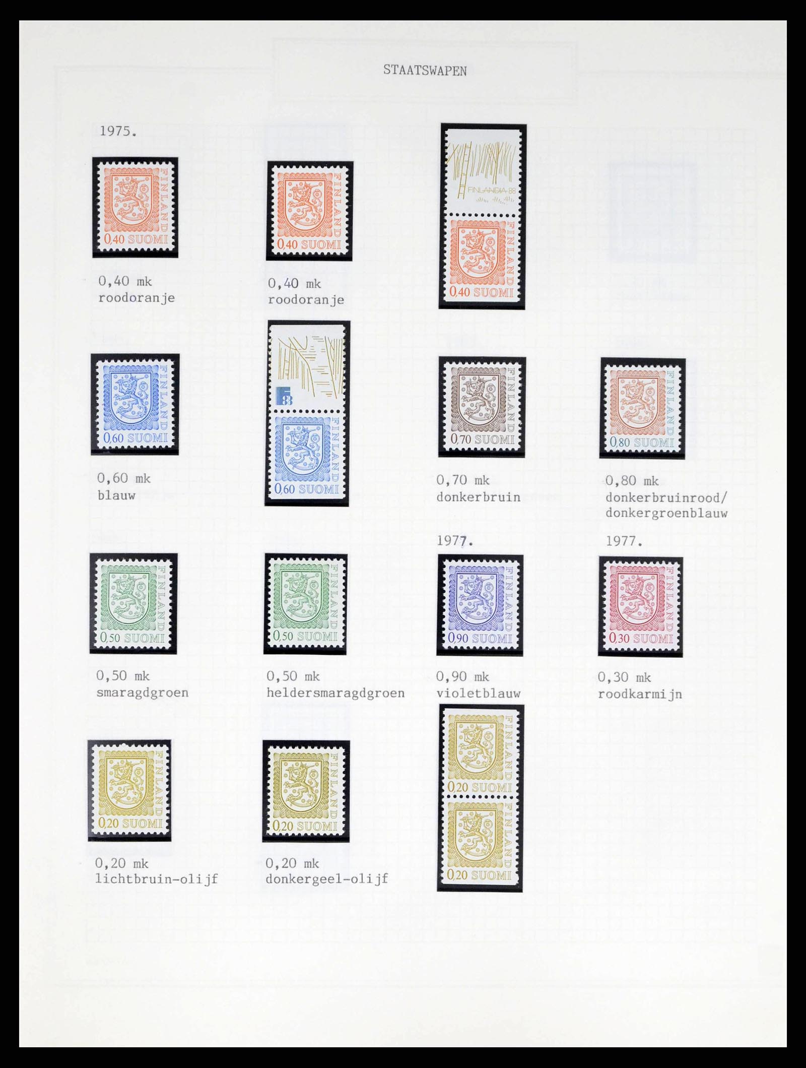 38248 0013 - Postzegelverzameling 38248 Finland 1885-2000.