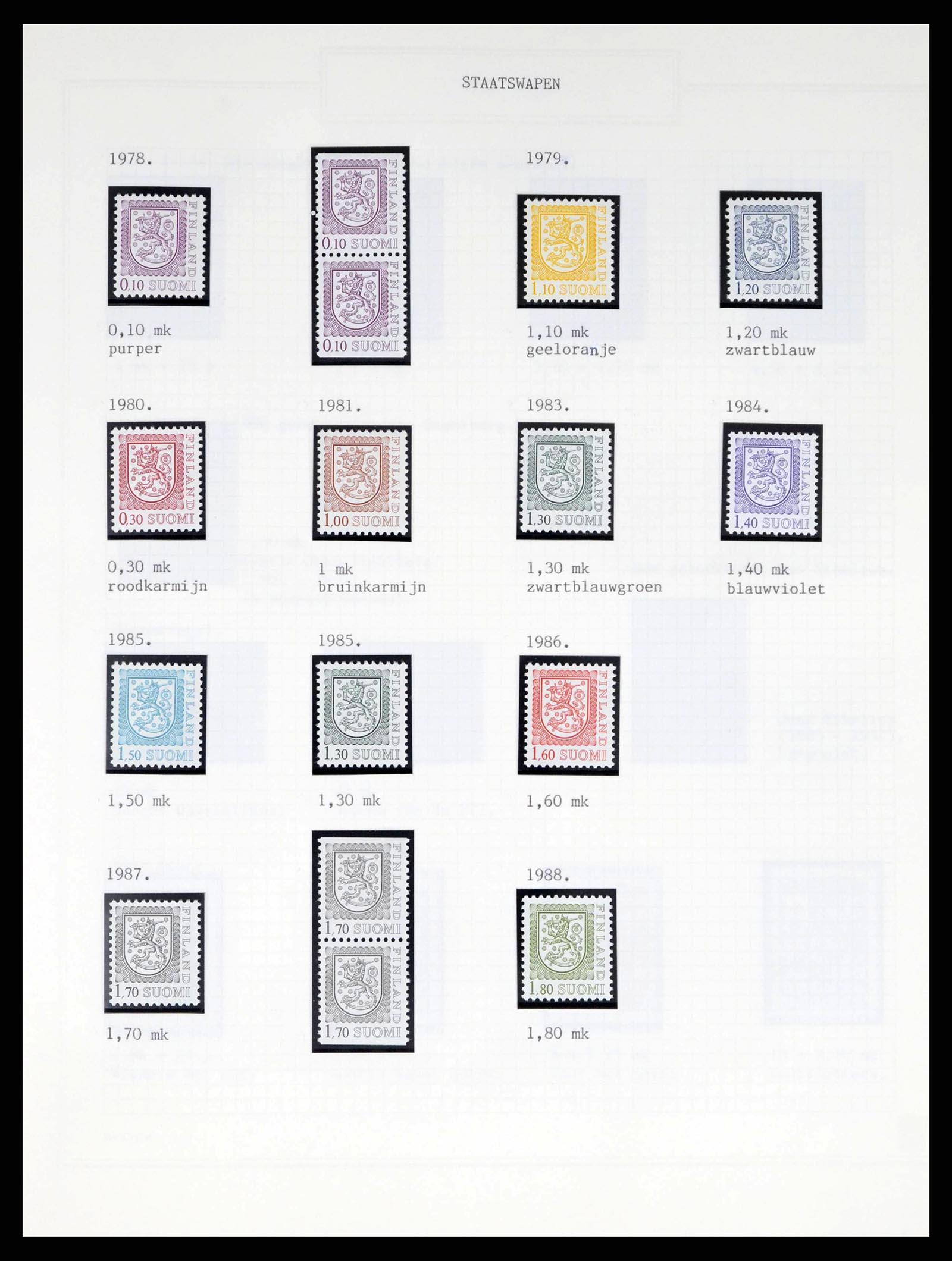 38248 0014 - Postzegelverzameling 38248 Finland 1885-2000.