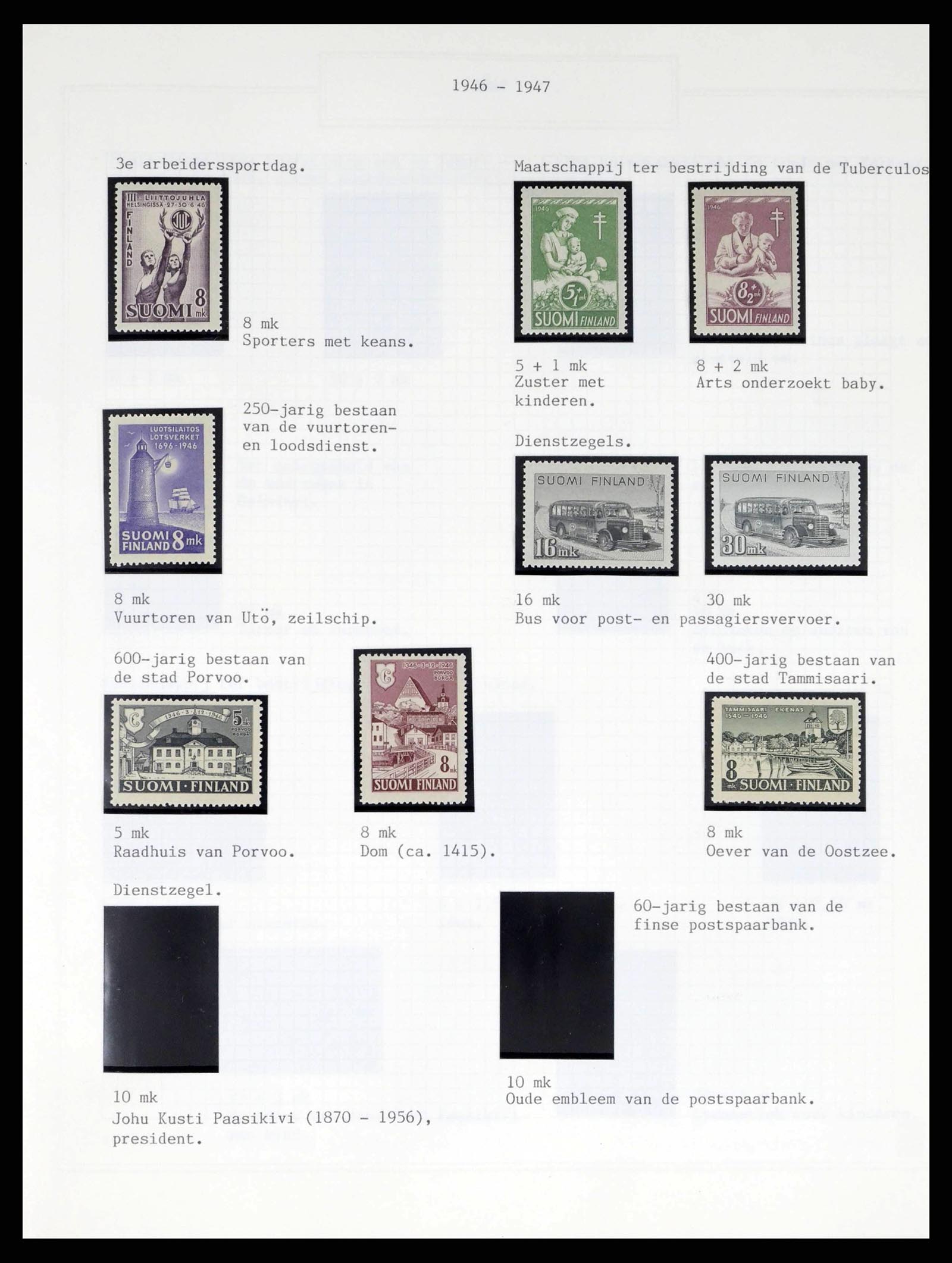 38248 0016 - Postzegelverzameling 38248 Finland 1885-2000.