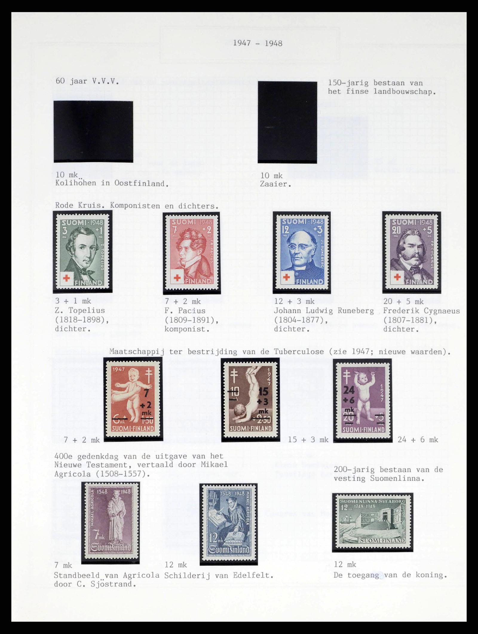 38248 0017 - Postzegelverzameling 38248 Finland 1885-2000.