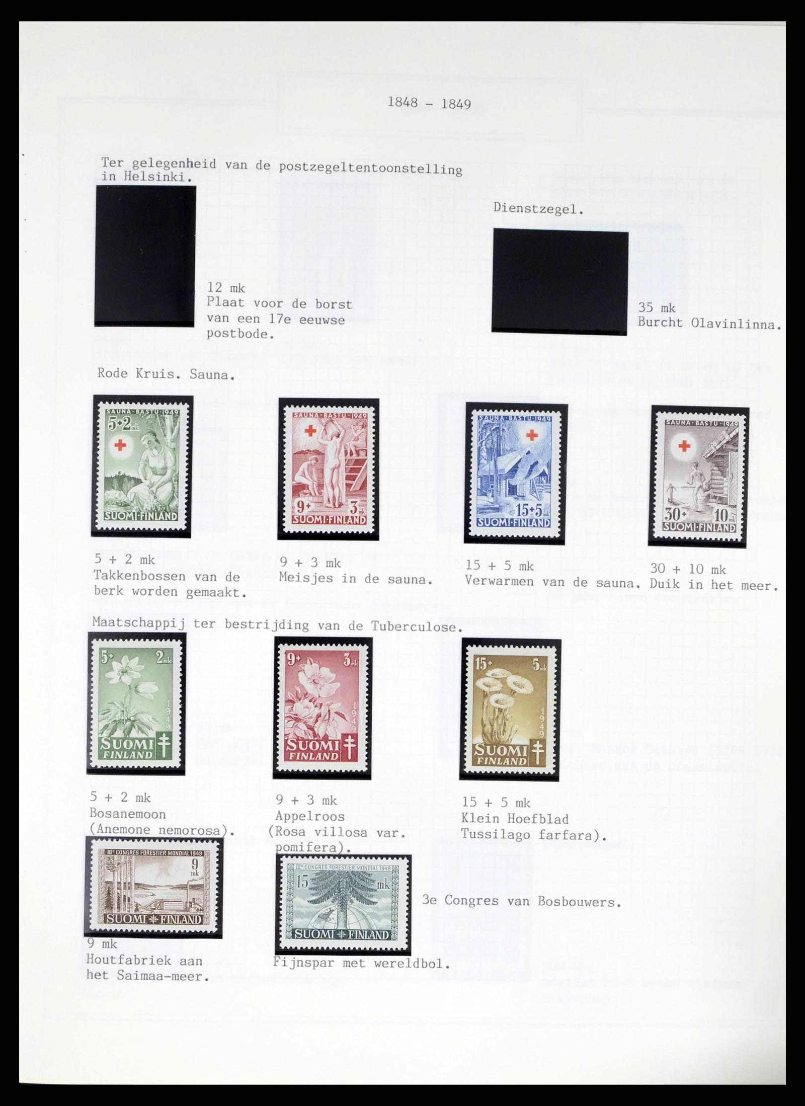 38248 0018 - Postzegelverzameling 38248 Finland 1885-2000.