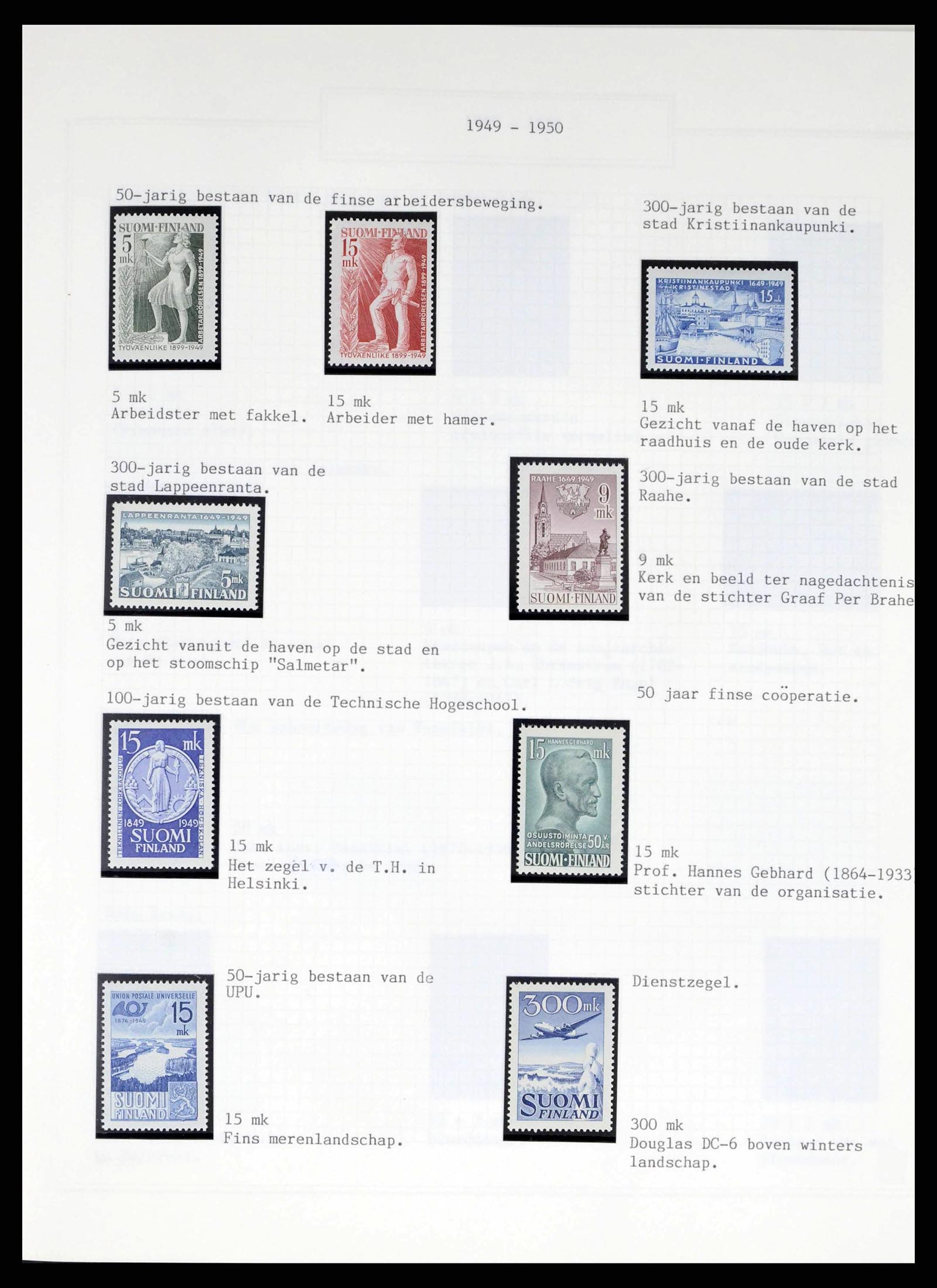 38248 0019 - Postzegelverzameling 38248 Finland 1885-2000.