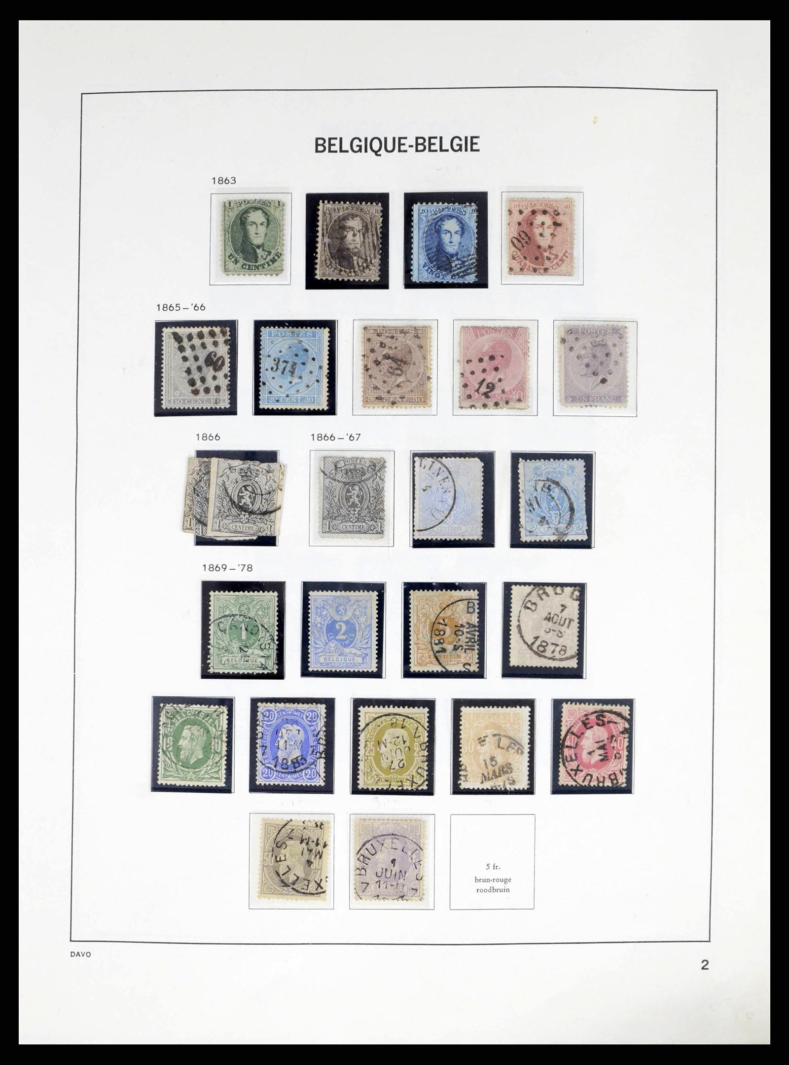 38249 0002 - Stamp collection 38249 Belgium 1849-1960.
