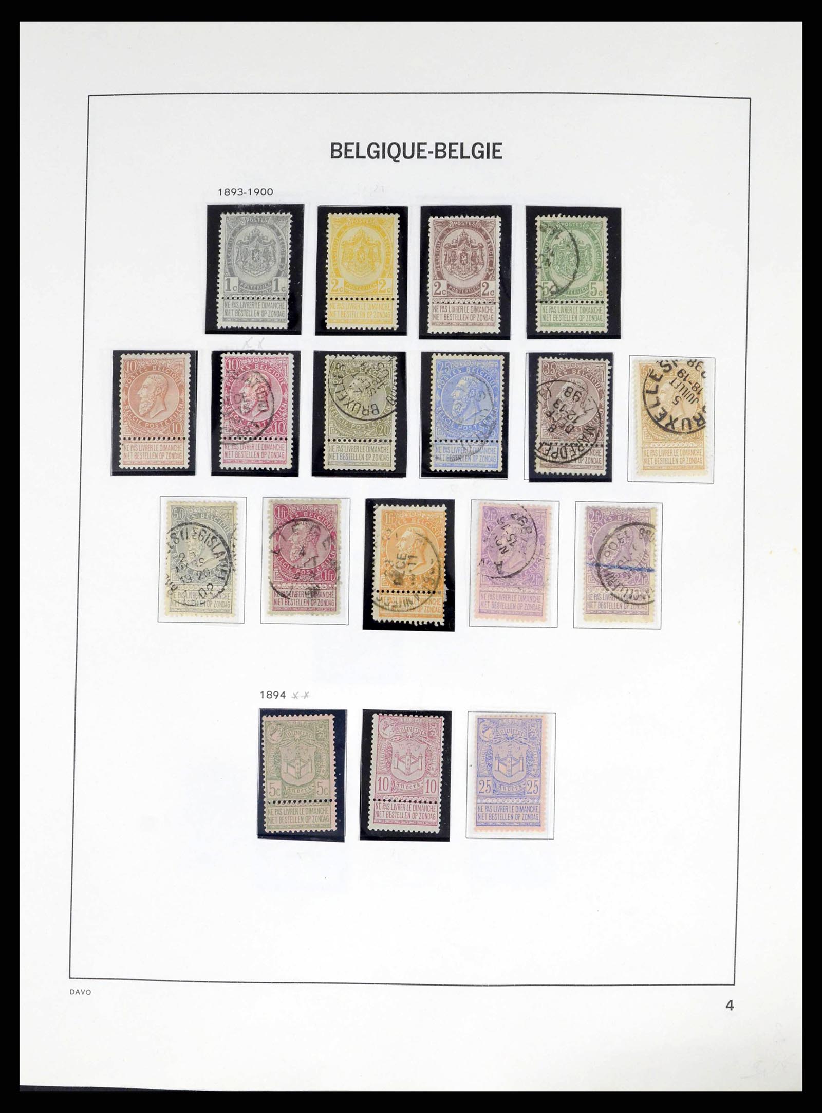 38249 0004 - Stamp collection 38249 Belgium 1849-1960.