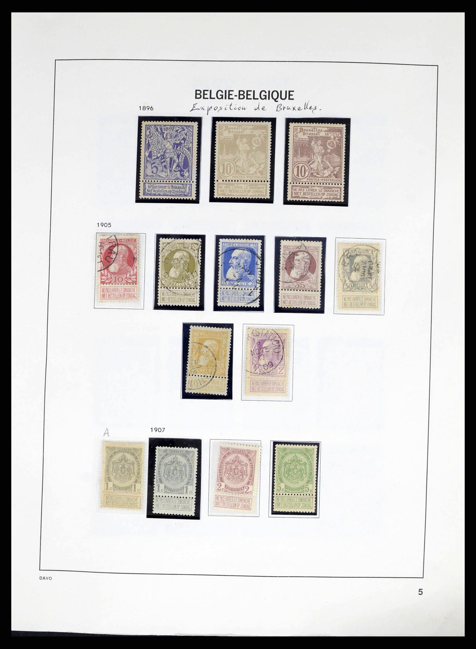 38249 0005 - Postzegelverzameling 38249 België 1849-1960.